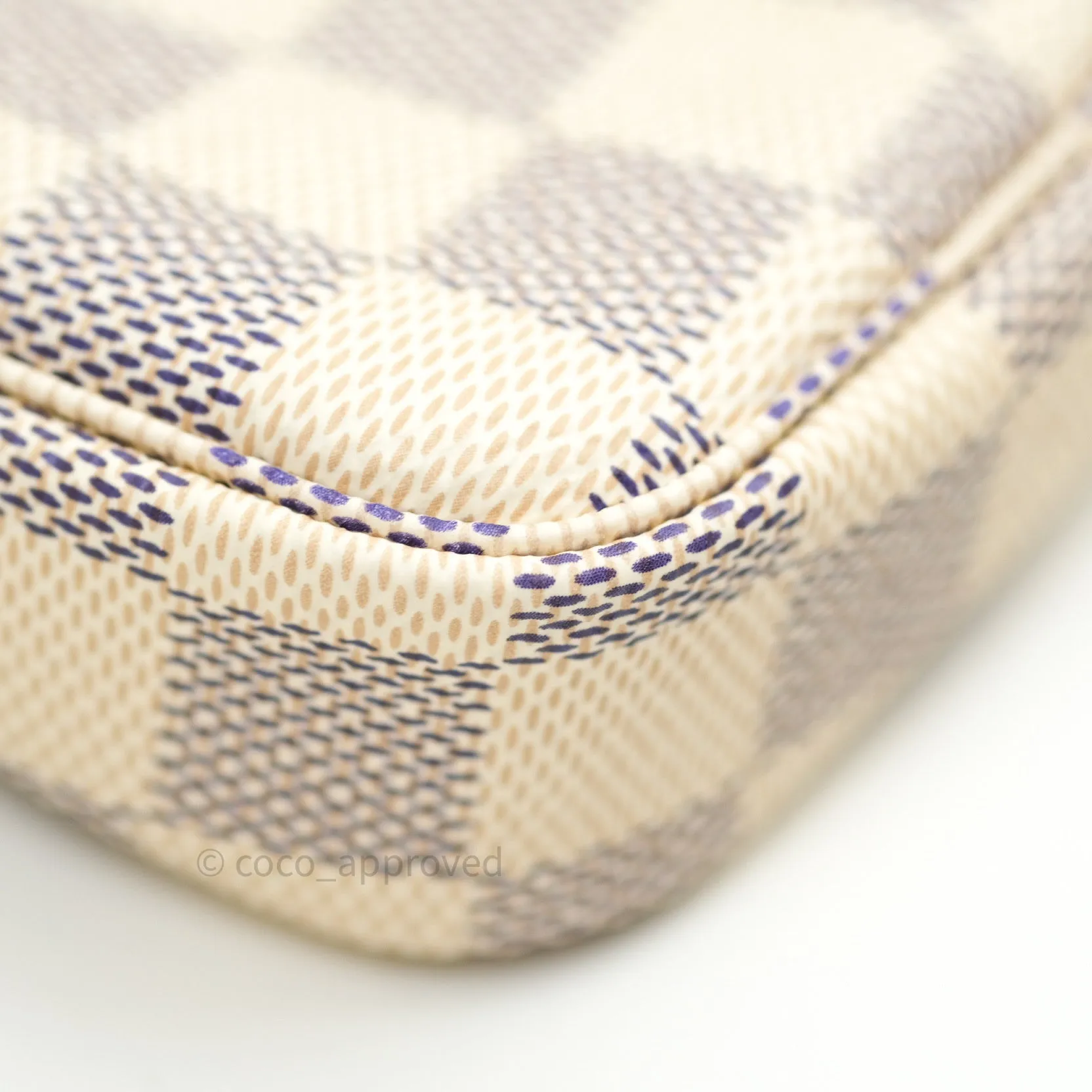 Louis Vuitton Mini Pochette Accessories Damier Azur Canvas