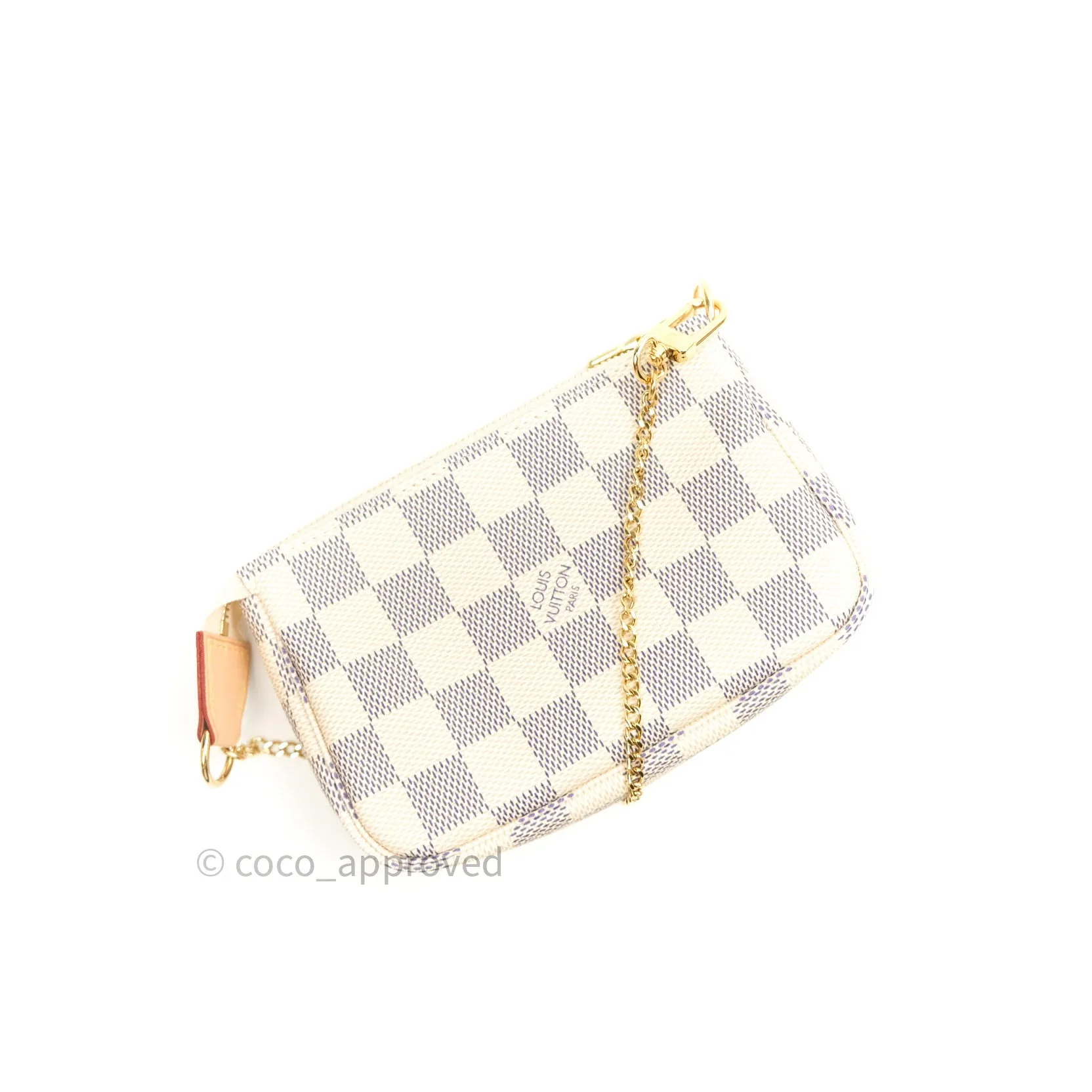 Louis Vuitton Mini Pochette Accessories Damier Azur Canvas