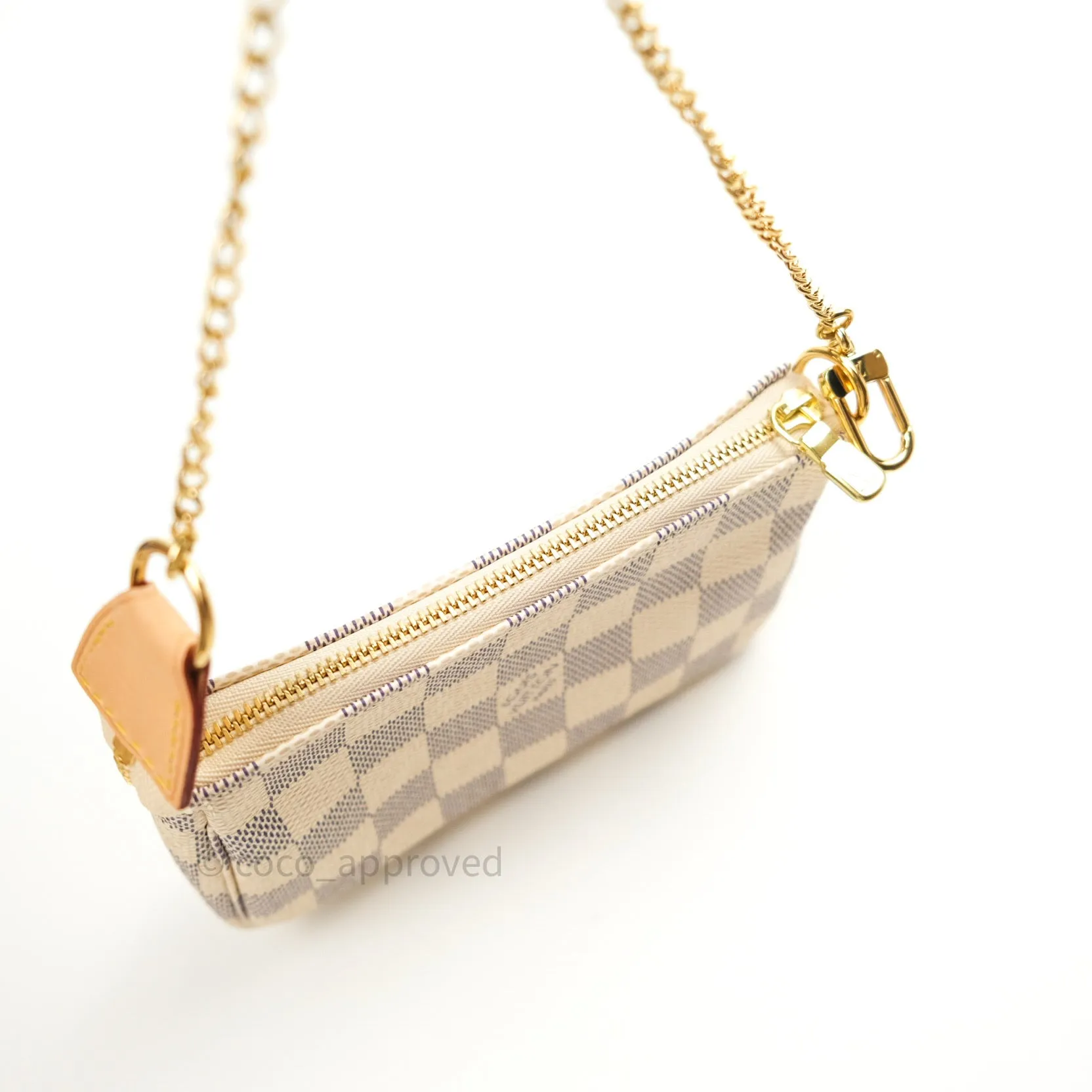 Louis Vuitton Mini Pochette Accessories Damier Azur Canvas