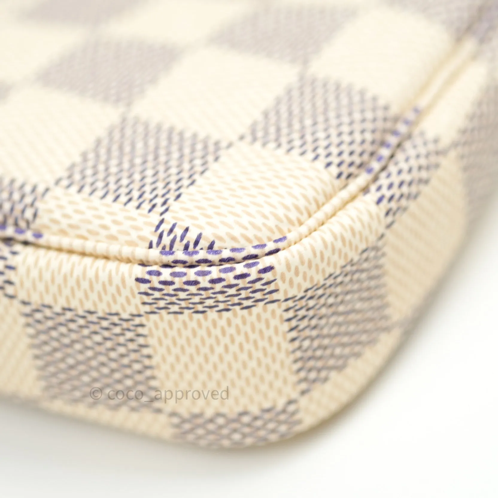 Louis Vuitton Mini Pochette Accessories Damier Azur Canvas