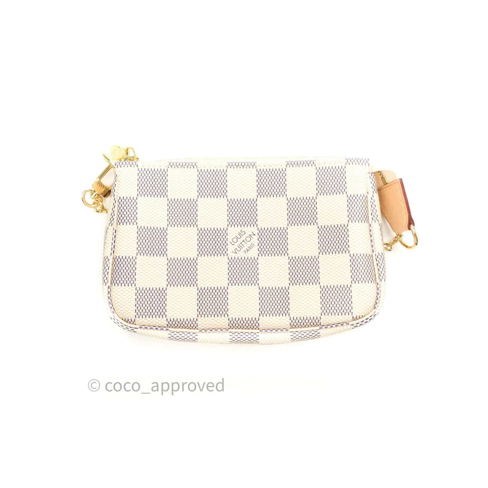 Louis Vuitton Mini Pochette Accessories Damier Azur Canvas
