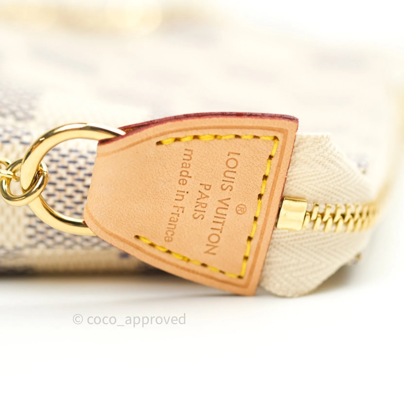 Louis Vuitton Mini Pochette Accessories Damier Azur Canvas