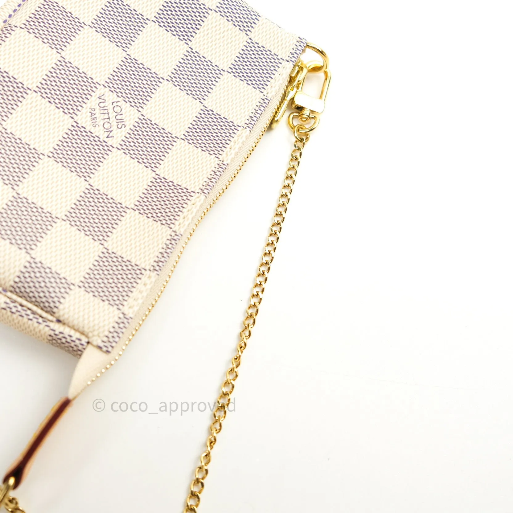 Louis Vuitton Mini Pochette Accessories Damier Azur Canvas