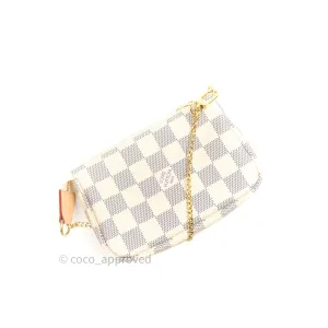Louis Vuitton Mini Pochette Accessories Damier Azur Canvas