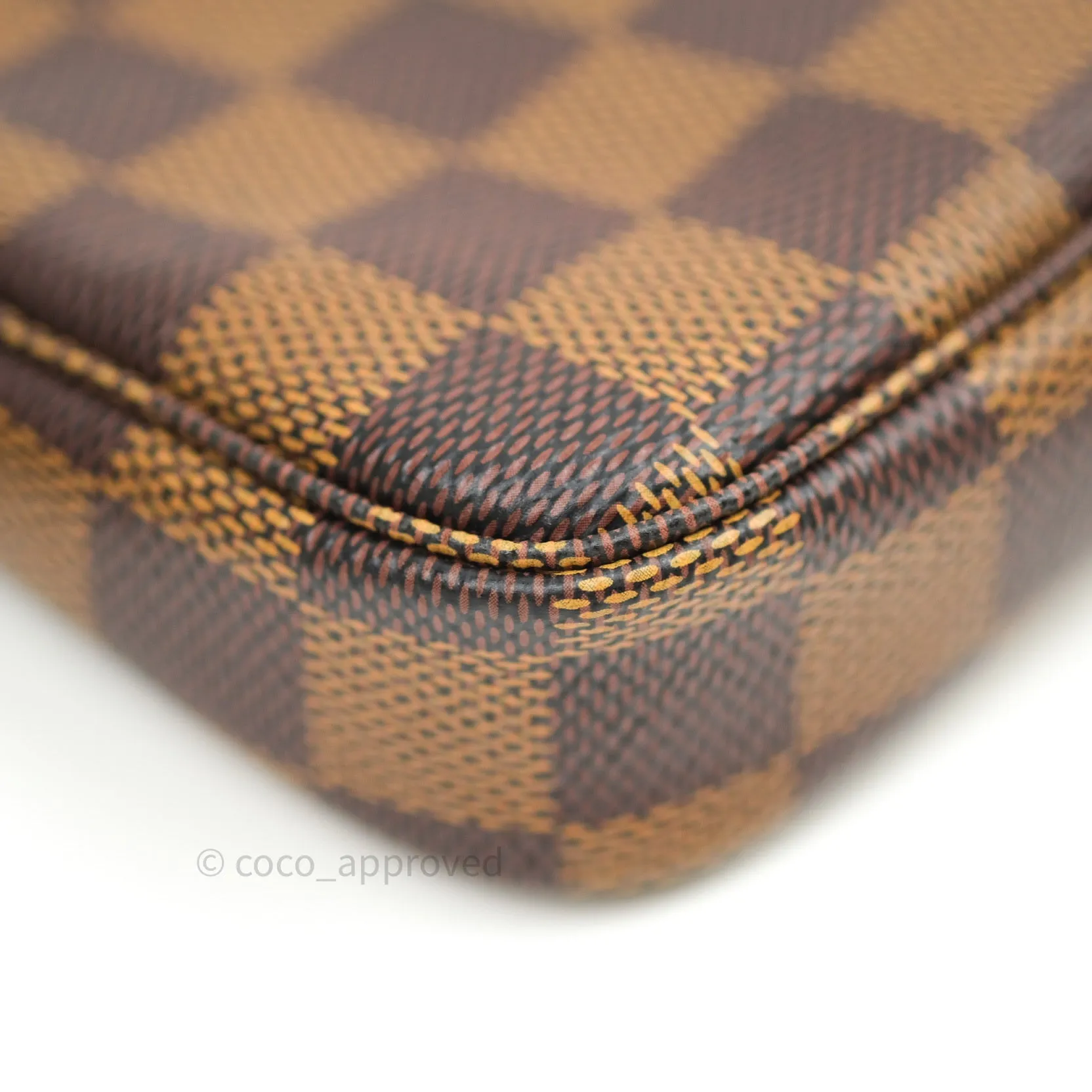 Louis Vuitton Mini Pochette Accessories Damier Ebene Canvas