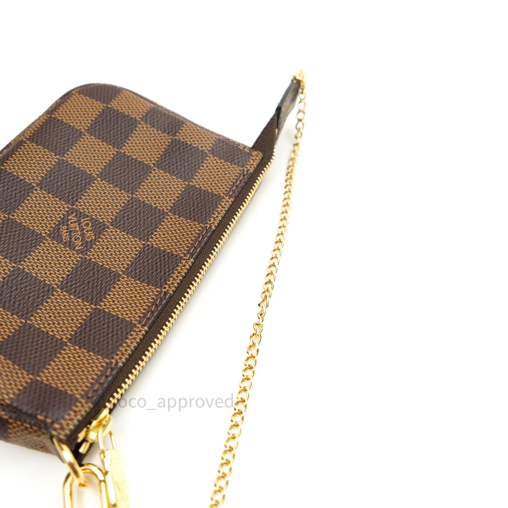 Louis Vuitton Mini Pochette Accessories Damier Ebene Canvas