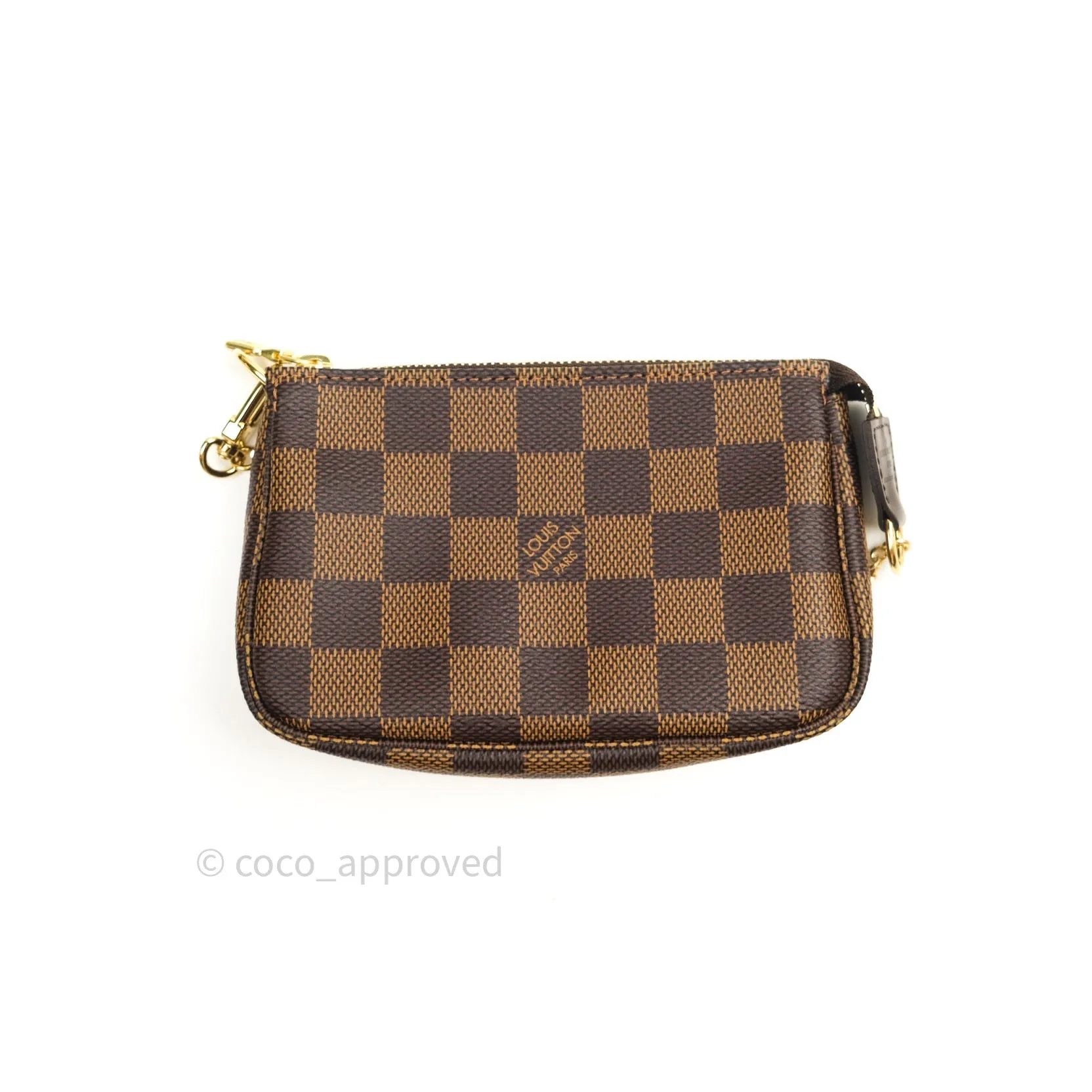 Louis Vuitton Mini Pochette Accessories Damier Ebene Canvas