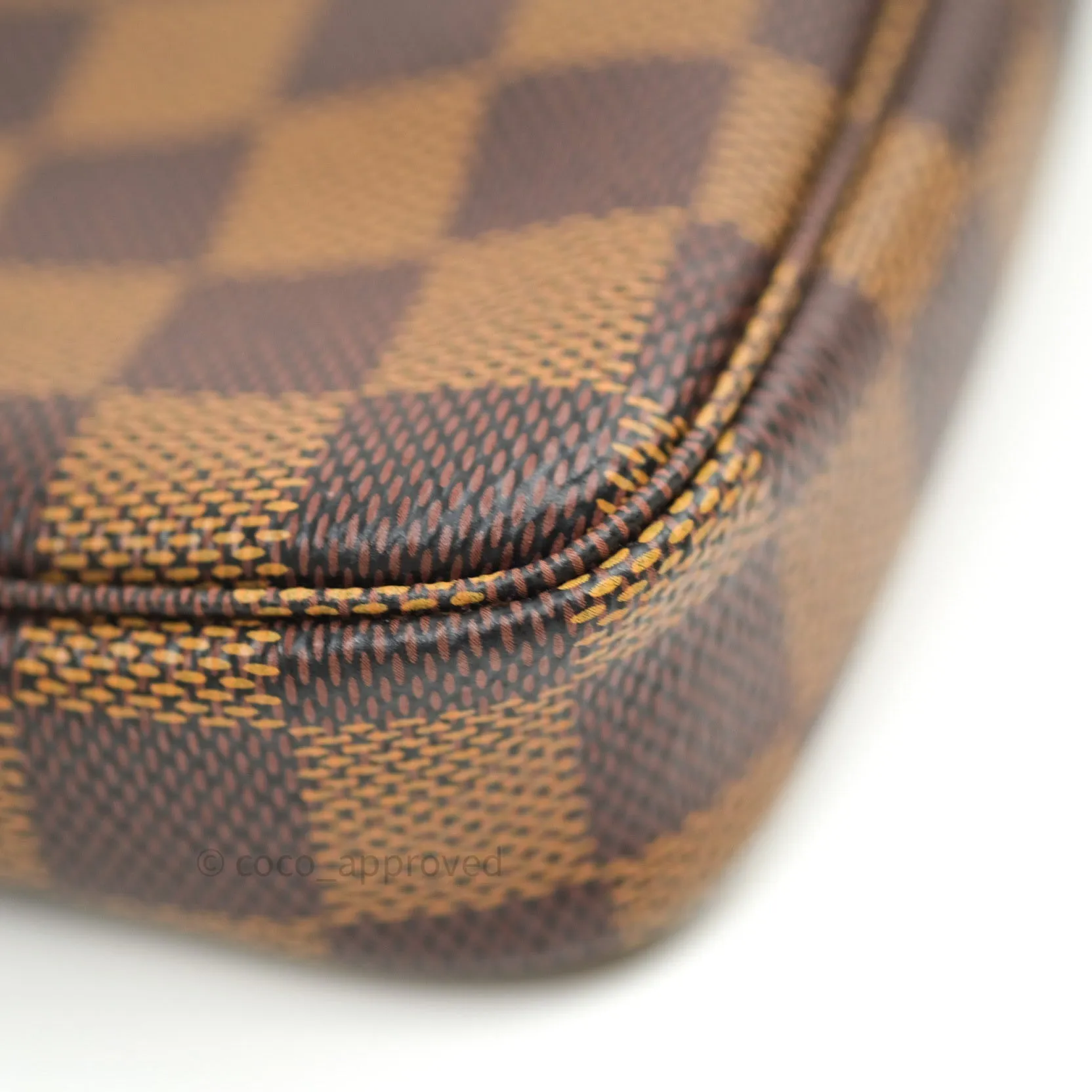 Louis Vuitton Mini Pochette Accessories Damier Ebene Canvas