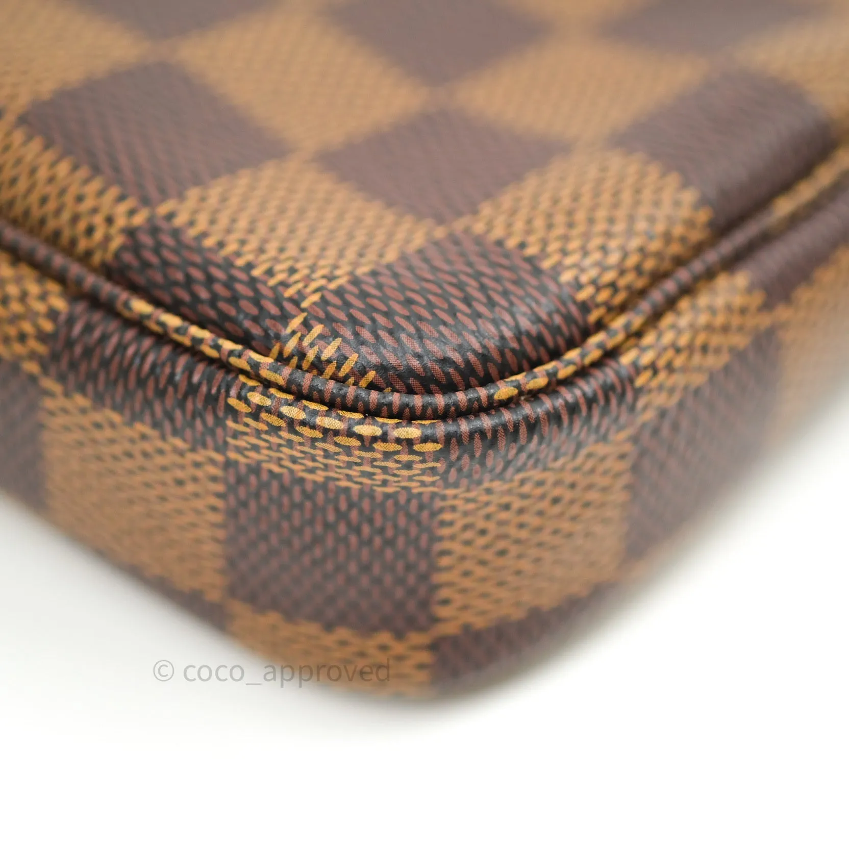 Louis Vuitton Mini Pochette Accessories Damier Ebene Canvas