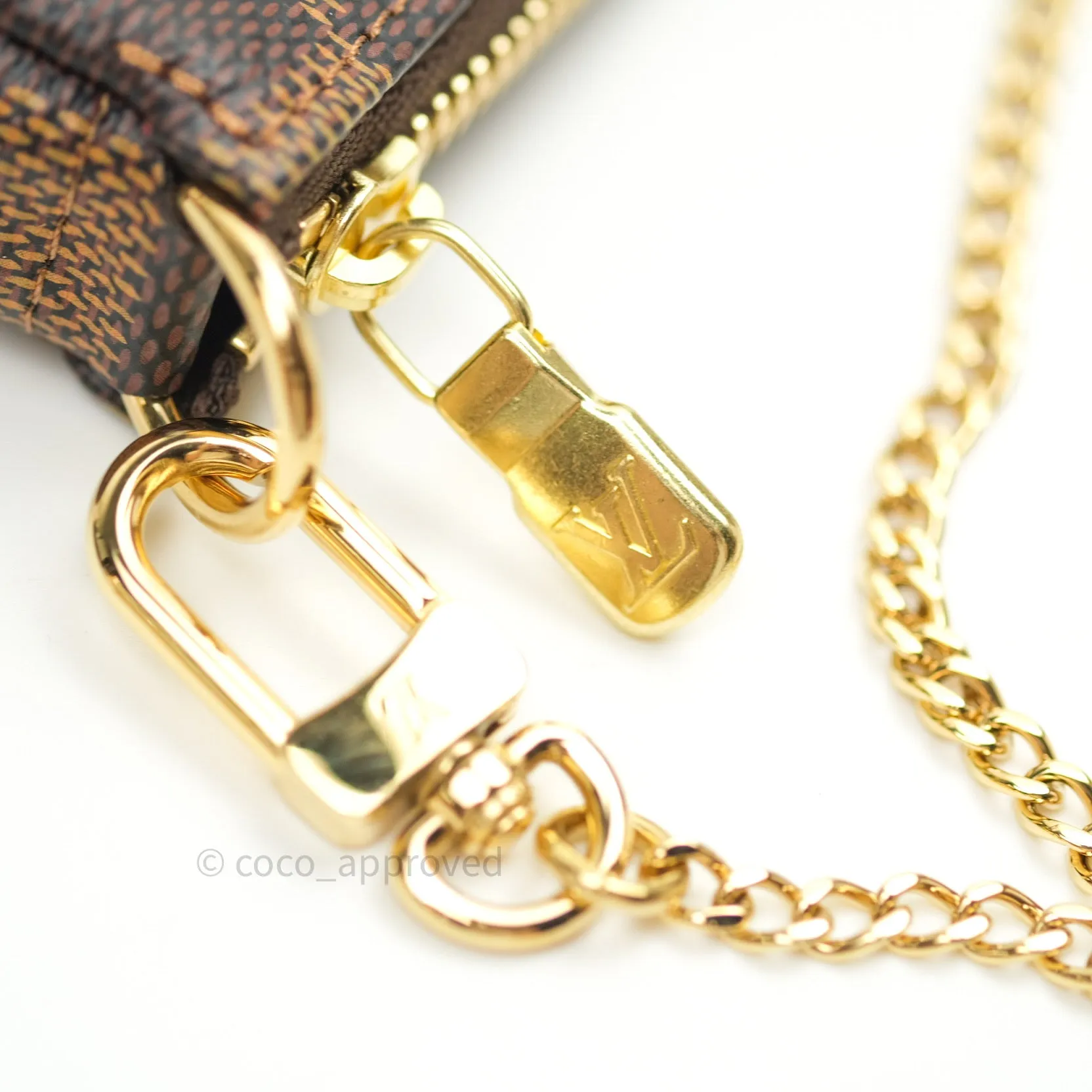 Louis Vuitton Mini Pochette Accessories Damier Ebene Canvas