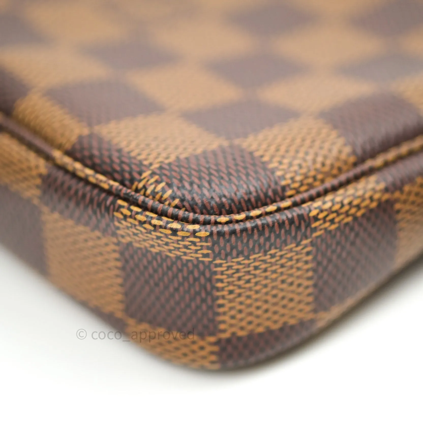 Louis Vuitton Mini Pochette Accessories Damier Ebene Canvas