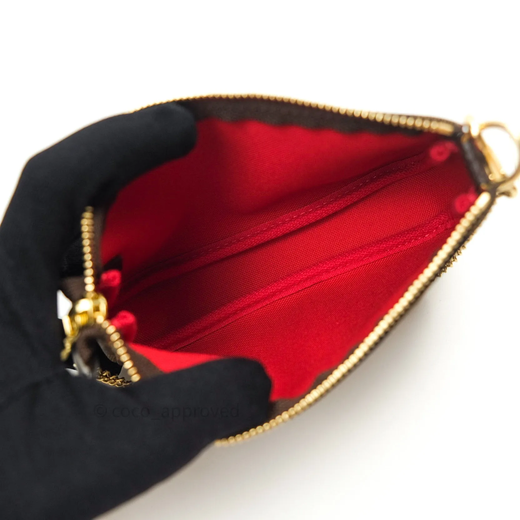 Louis Vuitton Mini Pochette Accessories Damier Ebene Canvas