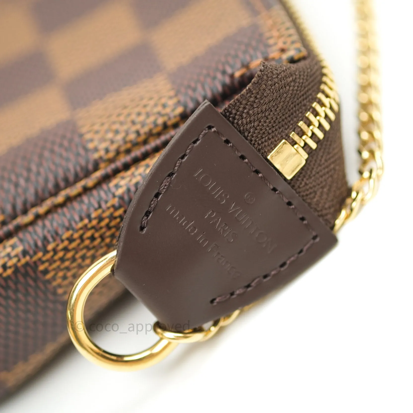 Louis Vuitton Mini Pochette Accessories Damier Ebene Canvas