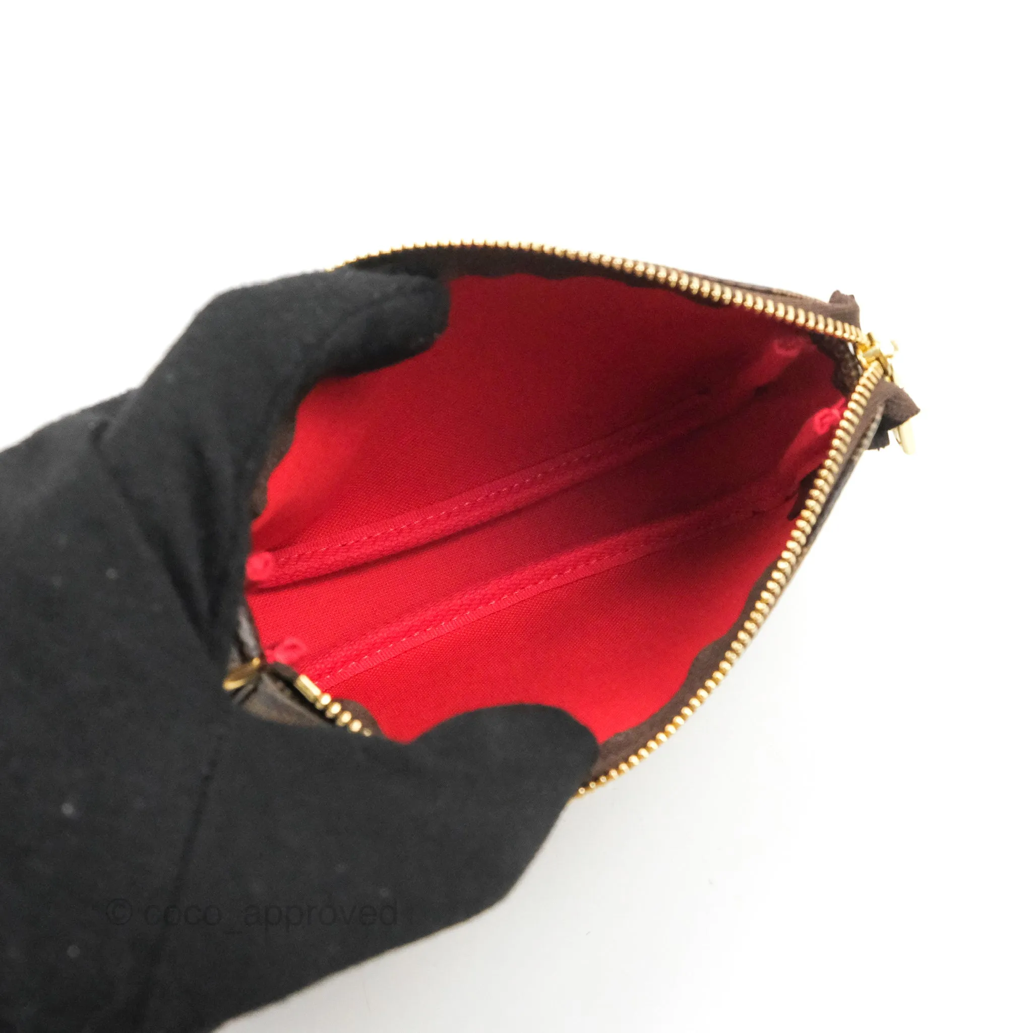 Louis Vuitton Mini Pochette Accessories Damier Ebene