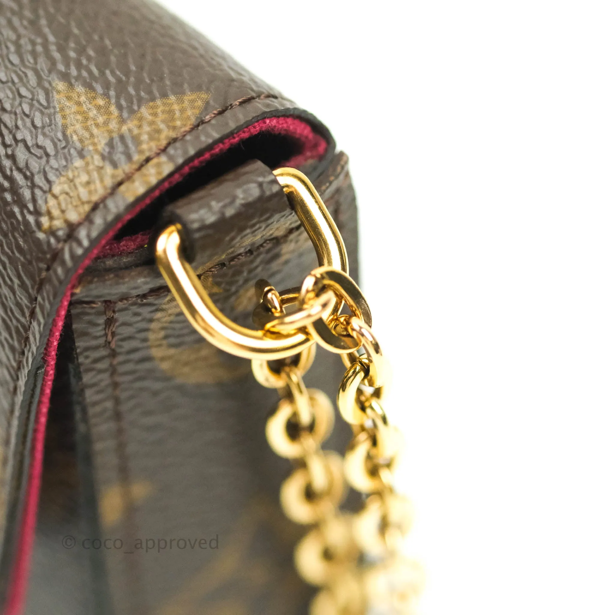 Louis Vuitton Monogram Canvas Pochette Flicie Bag Fuchsia Pink