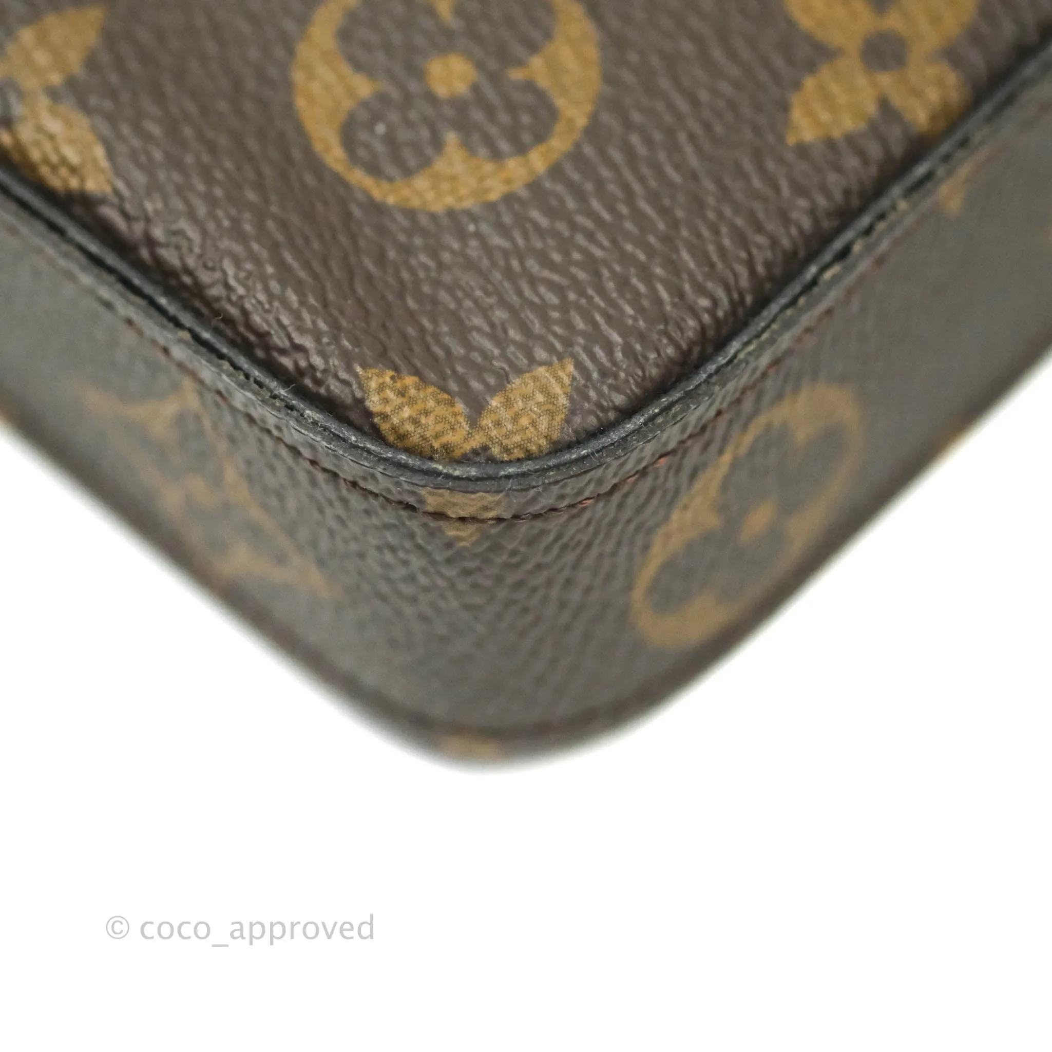 Louis Vuitton Monogram Canvas Pochette Flicie Bag Fuchsia Pink