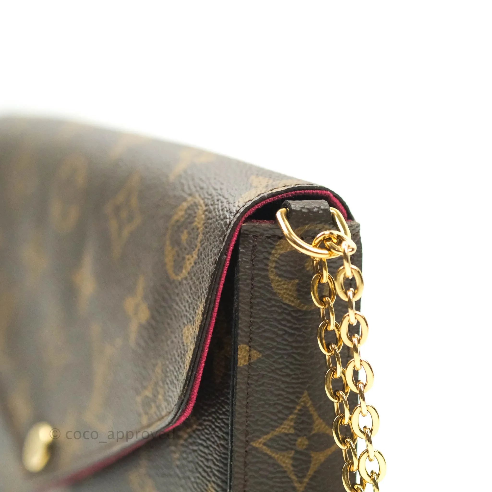Louis Vuitton Monogram Canvas Pochette Flicie Bag Fuchsia Pink