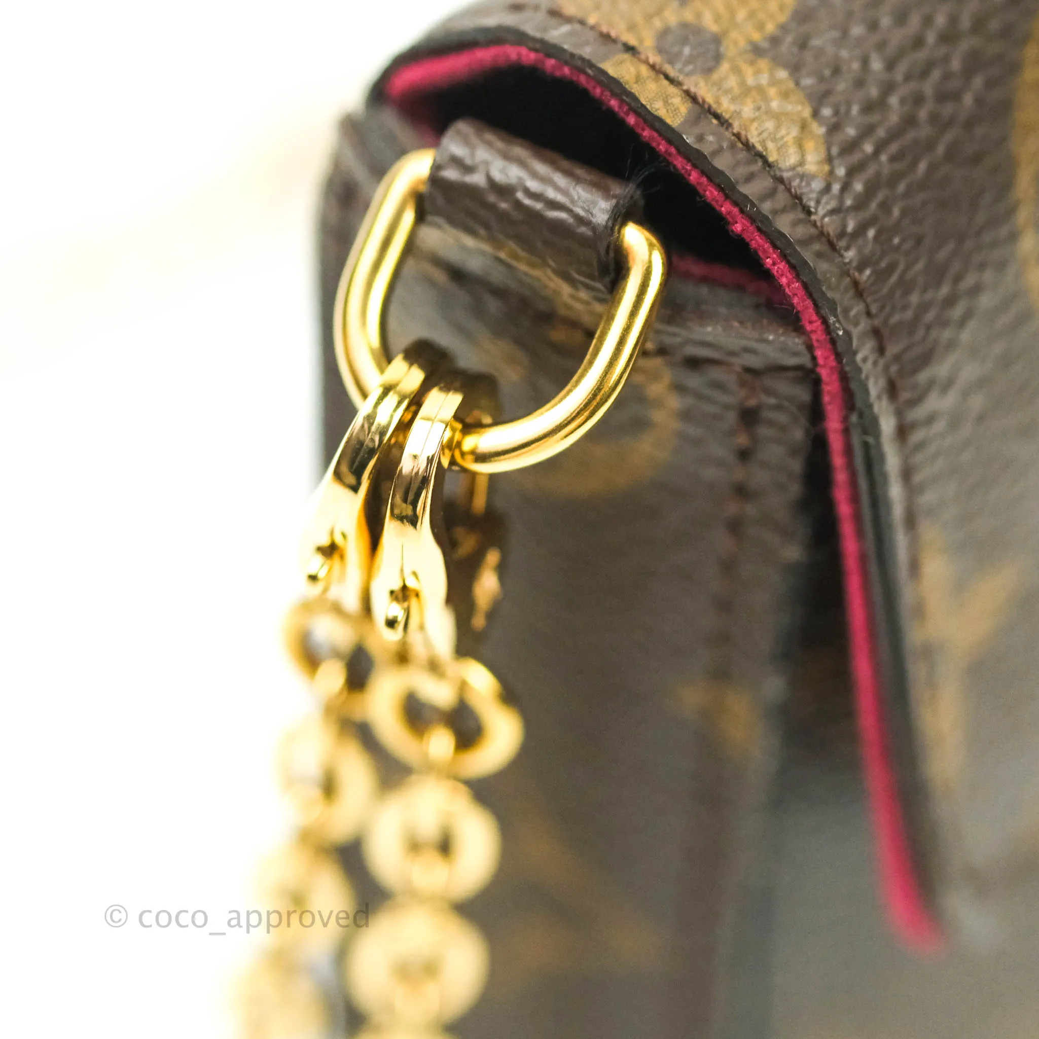 Louis Vuitton Monogram Canvas Pochette Flicie Bag Fuchsia Pink
