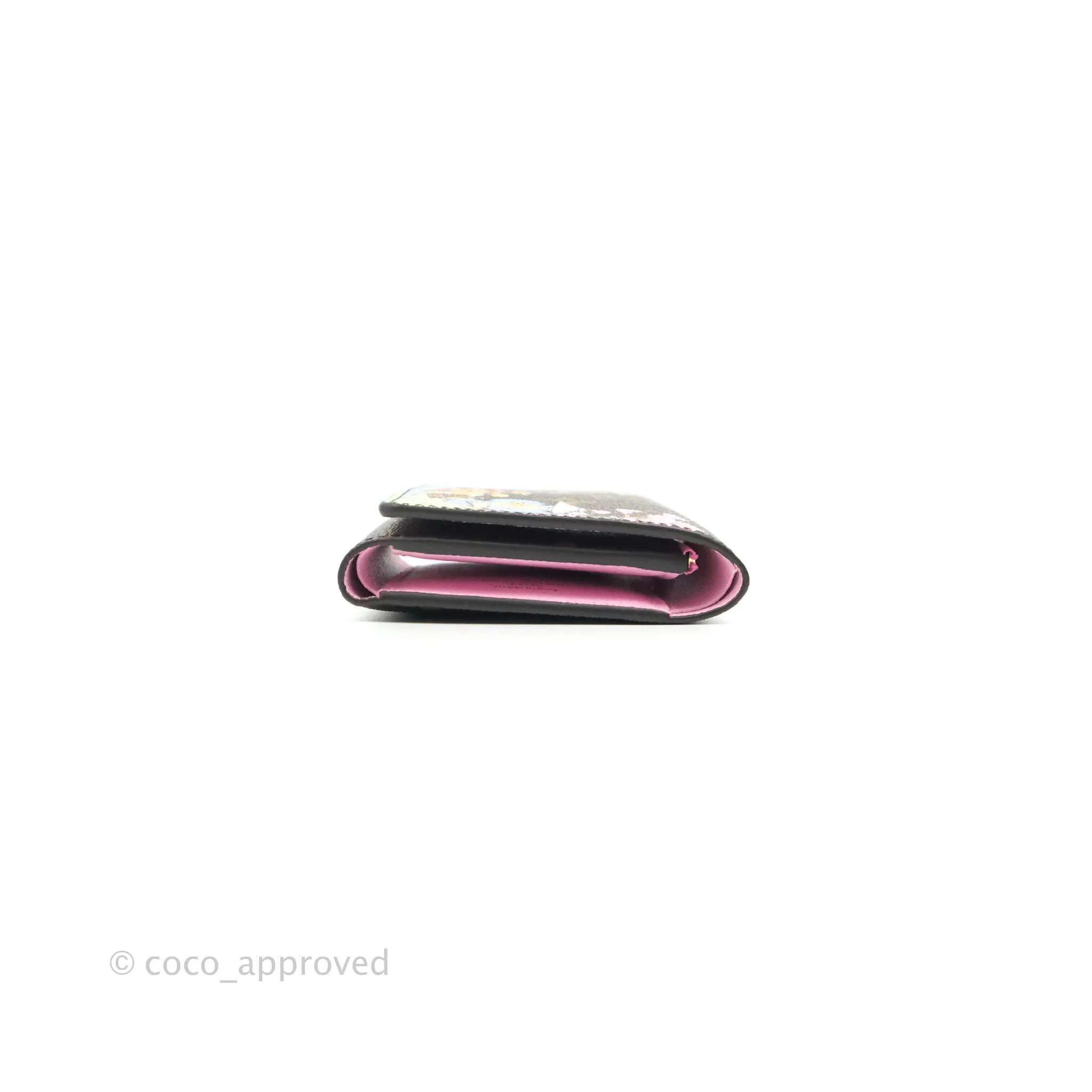 Louis Vuitton Monogram Christmas Animation Japanese Garden Victorine Wallet Wisteria Pink