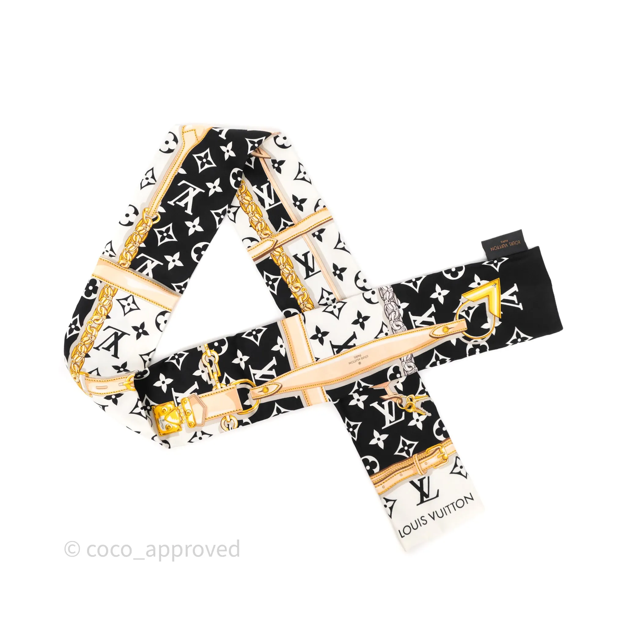 Louis Vuitton Monogram Confidential Bandeau Silk Black