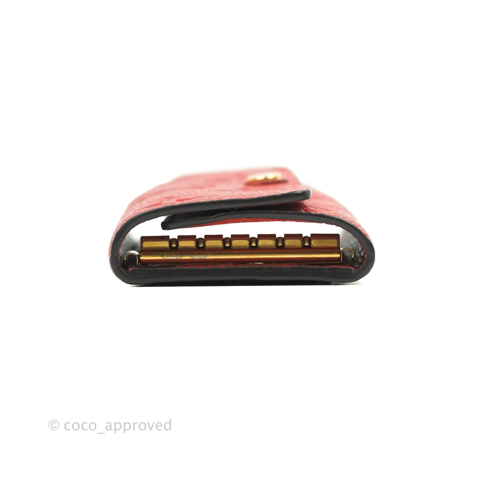 Louis Vuitton Monogram Empreinte Red 6 Key Holder Gold Hardware