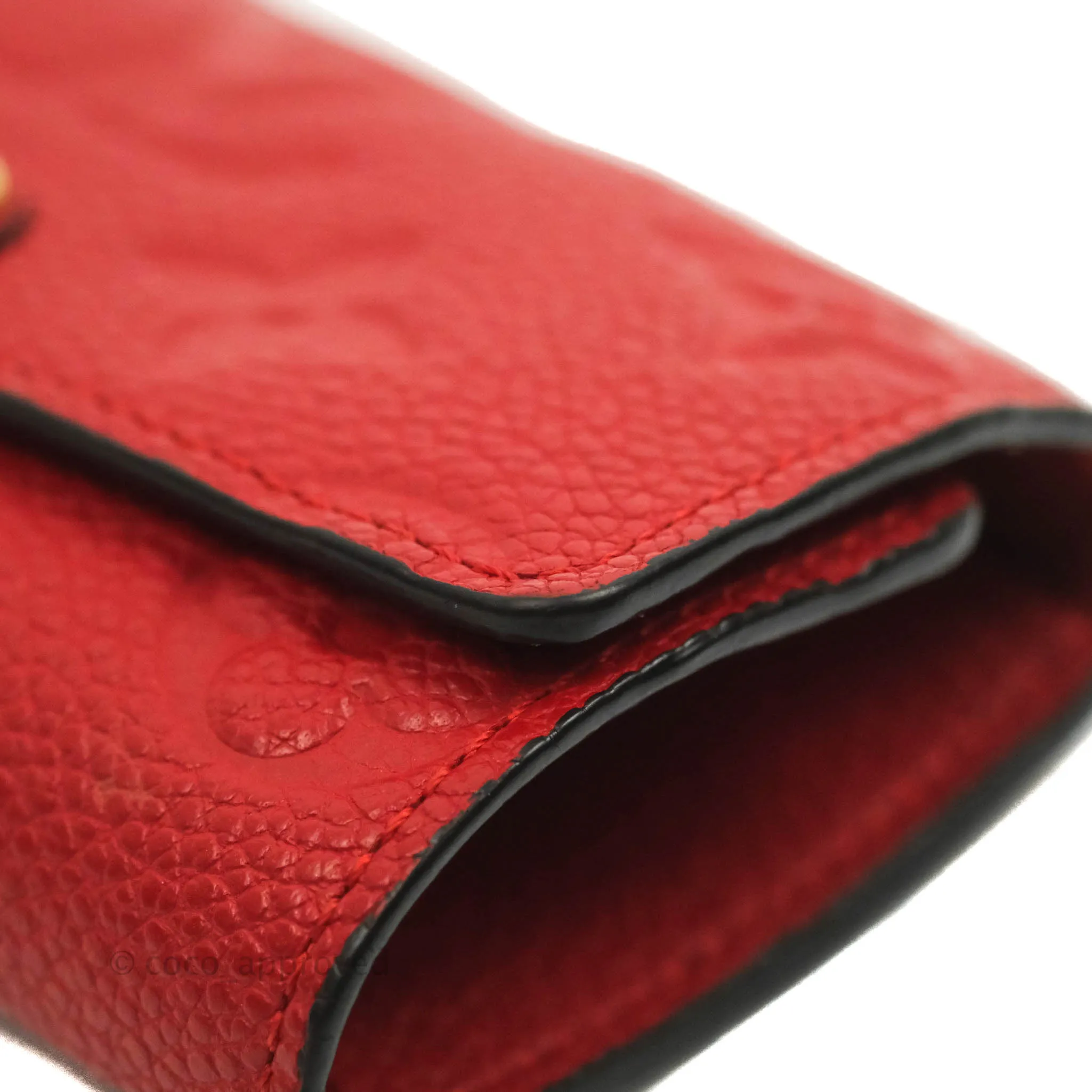 Louis Vuitton Monogram Empreinte Red 6 Key Holder Gold Hardware