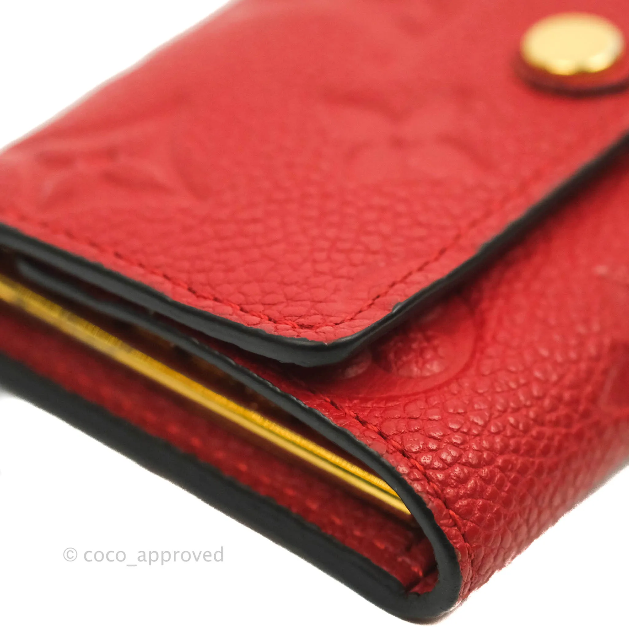 Louis Vuitton Monogram Empreinte Red 6 Key Holder Gold Hardware