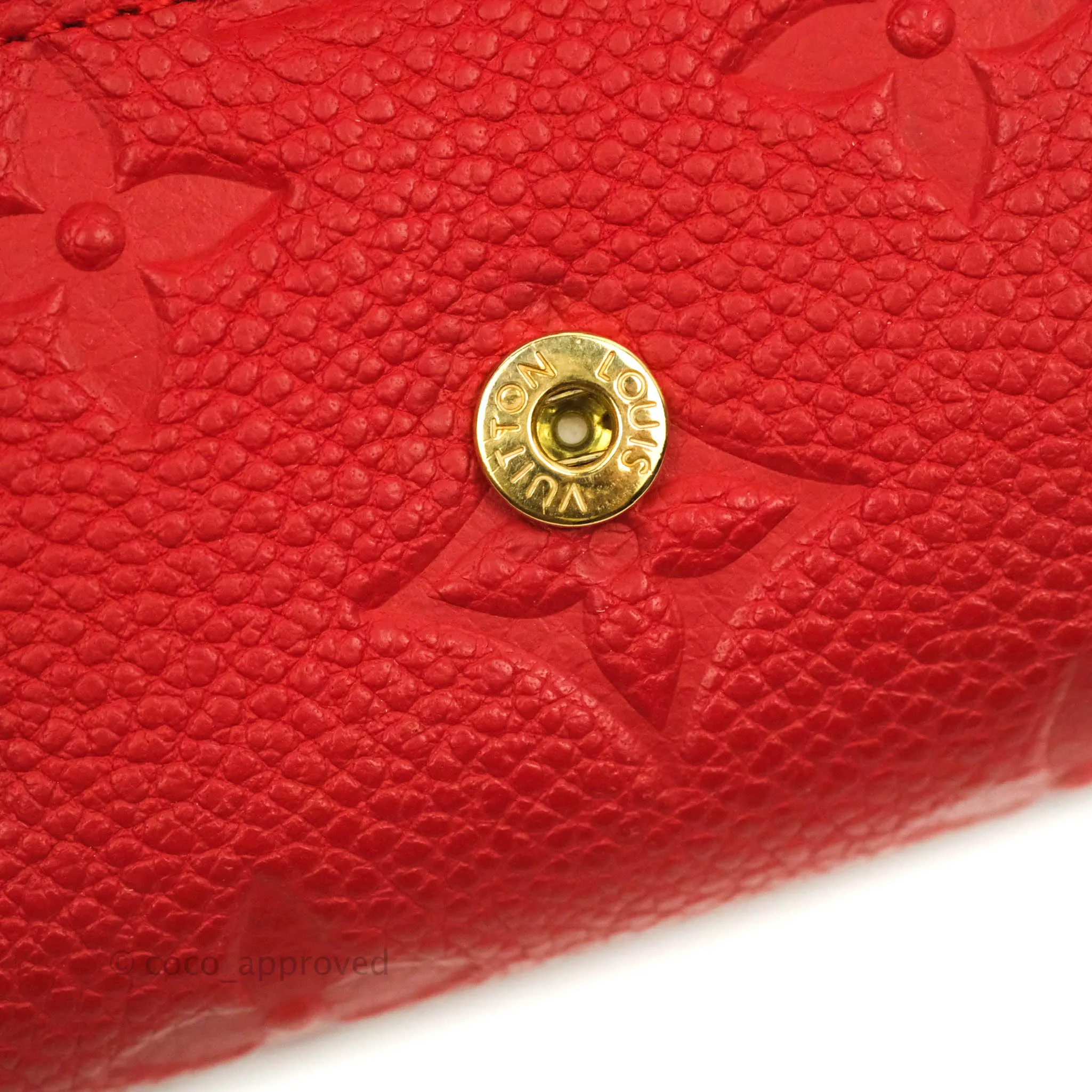 Louis Vuitton Monogram Empreinte Red 6 Key Holder Gold Hardware