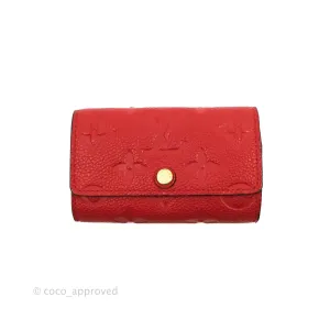 Louis Vuitton Monogram Empreinte Red 6 Key Holder Gold Hardware