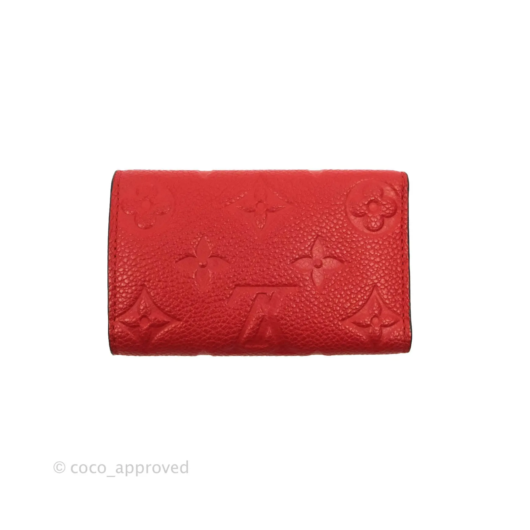 Louis Vuitton Monogram Empreinte Red 6 Key Holder Gold Hardware