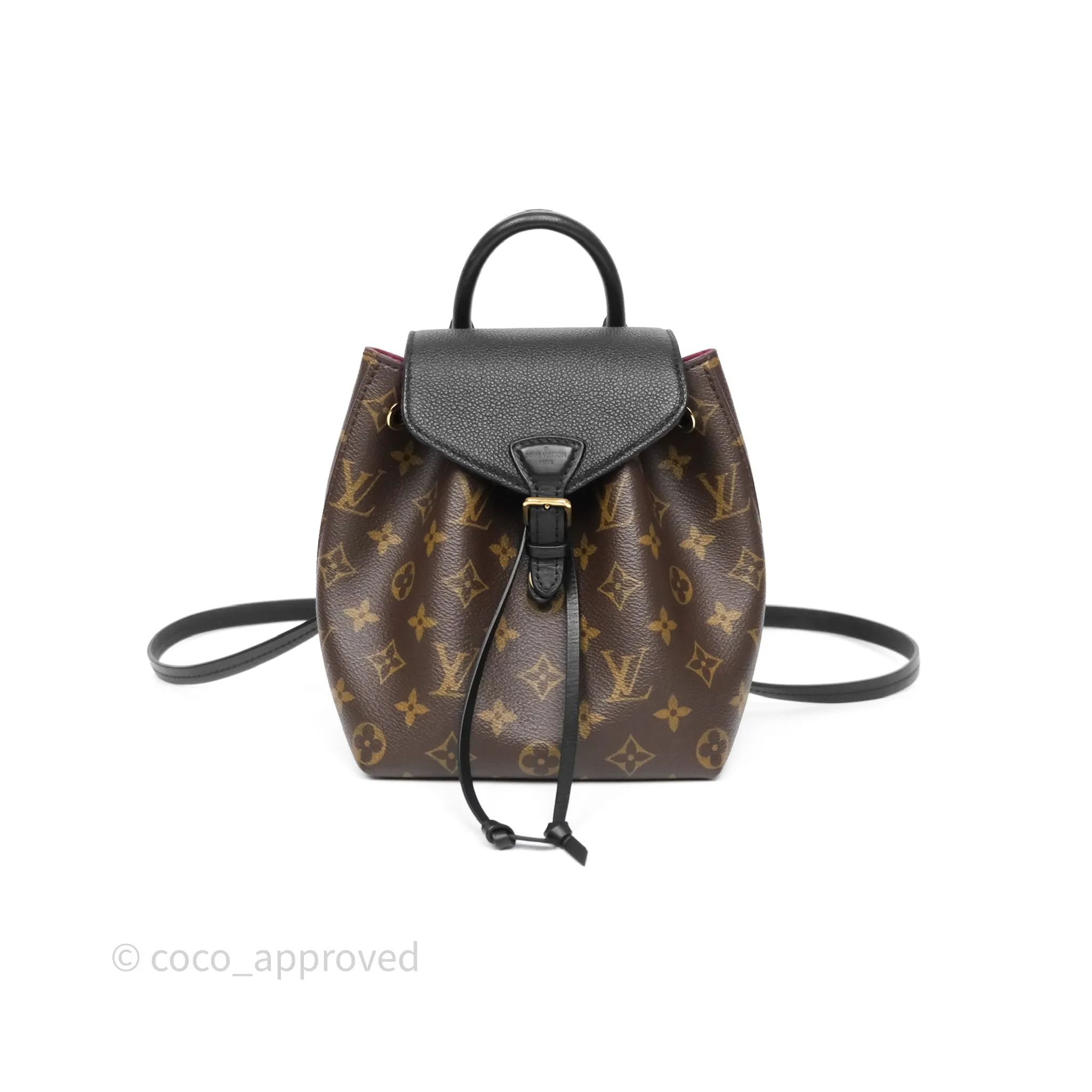 Louis Vuitton Montsouris BB Backpack Black Monogram Canvas