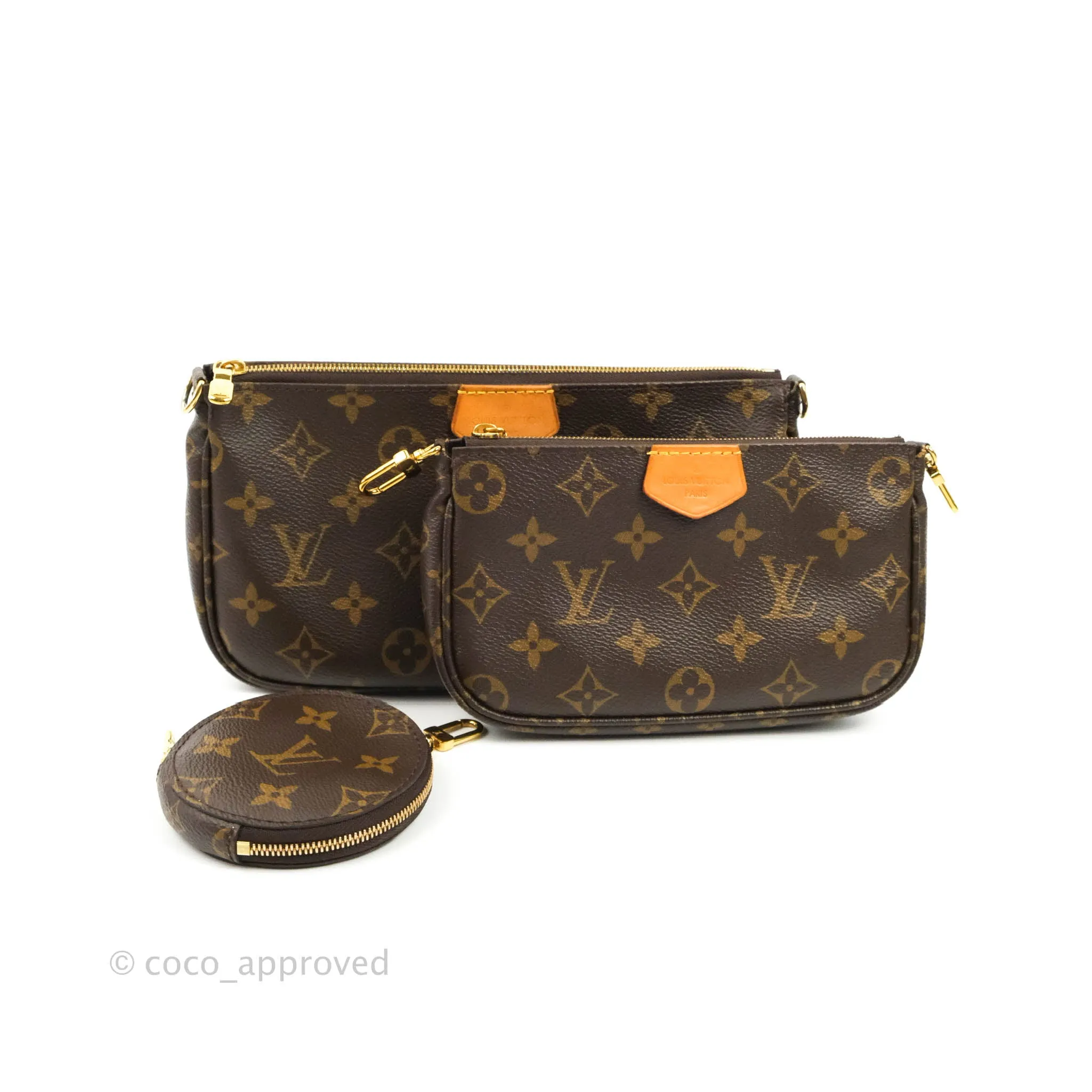 Louis Vuitton Multi Pochette Accessories Khaki Monogram Canvas