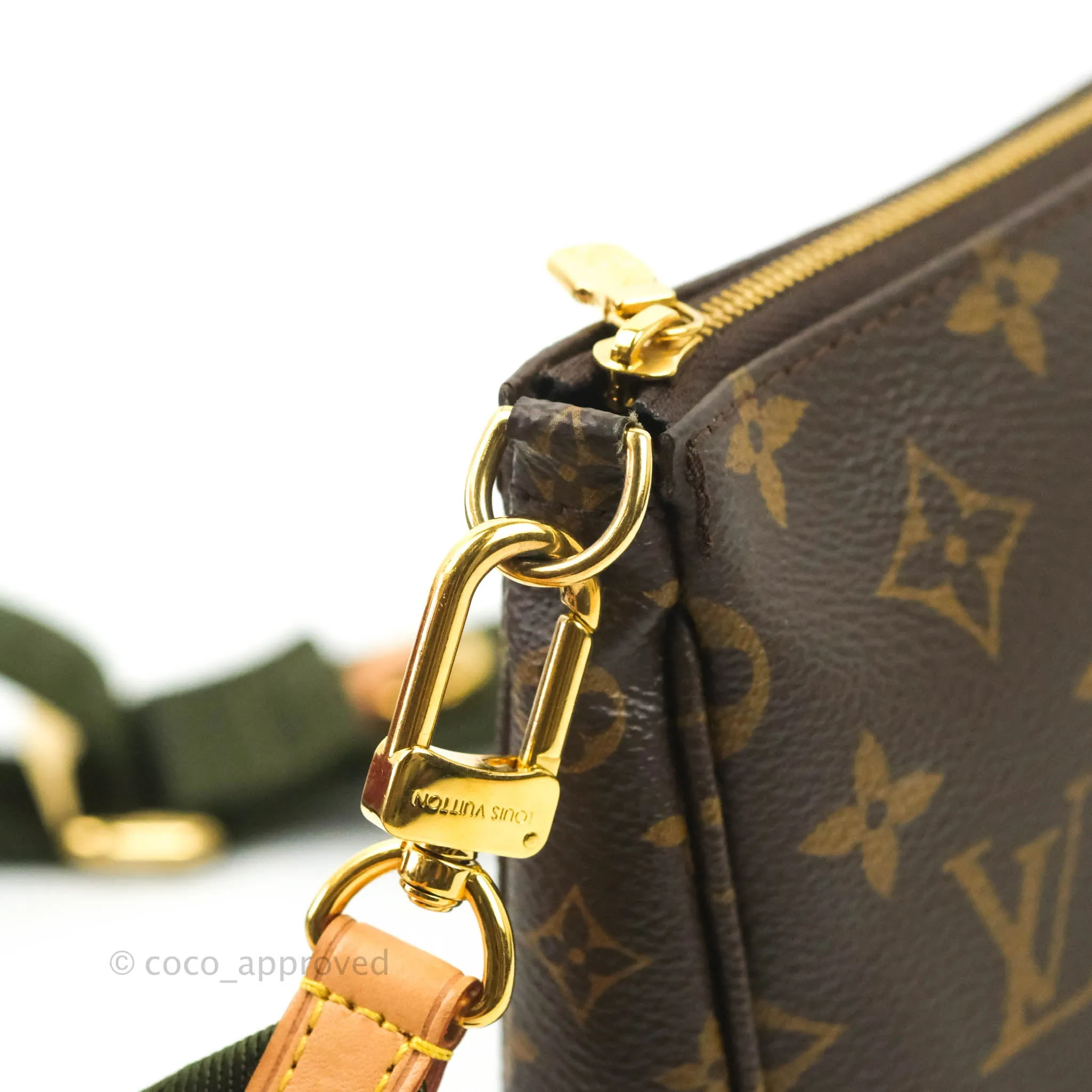 Louis Vuitton Multi Pochette Accessories Khaki Monogram Canvas