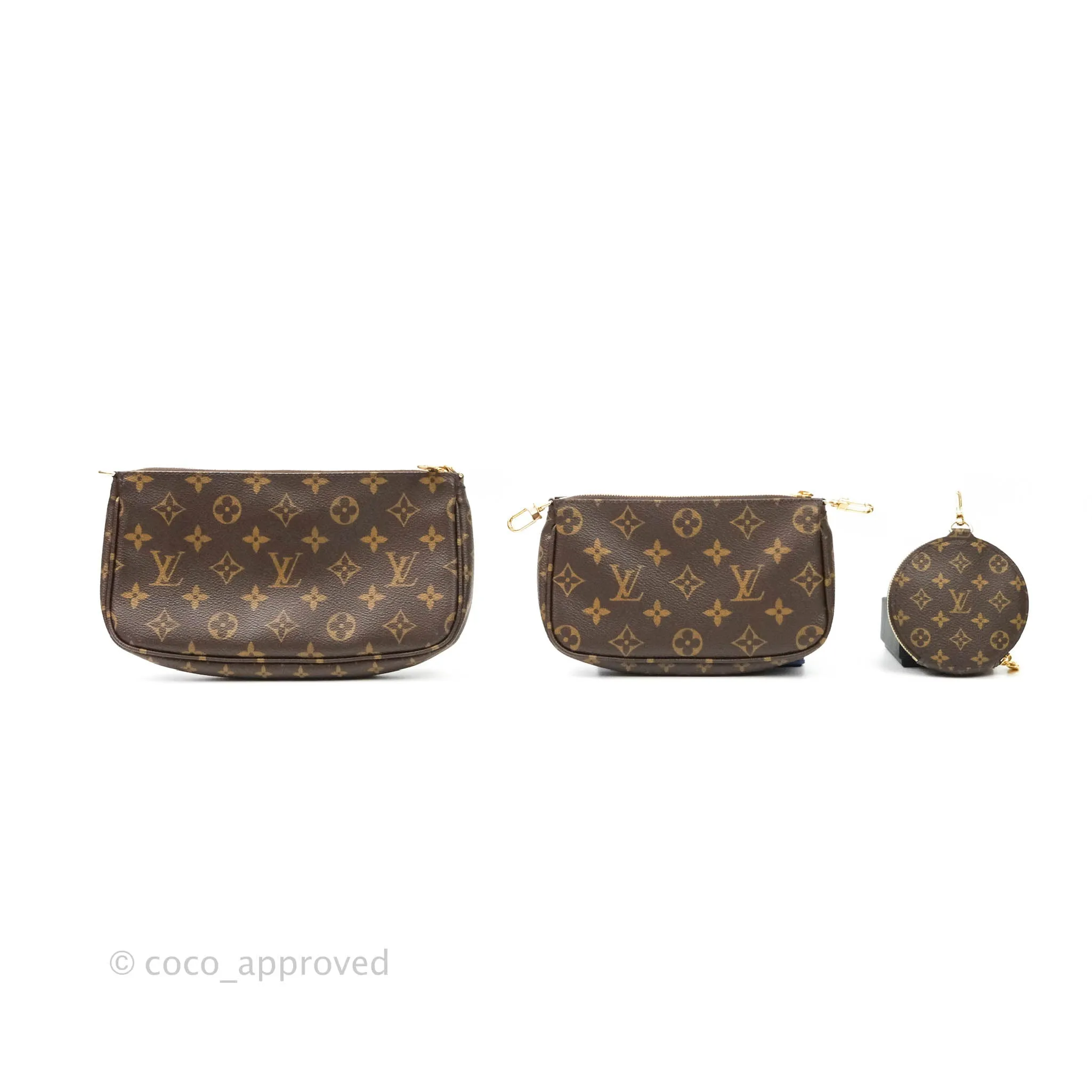 Louis Vuitton Multi Pochette Accessories Khaki Monogram Canvas