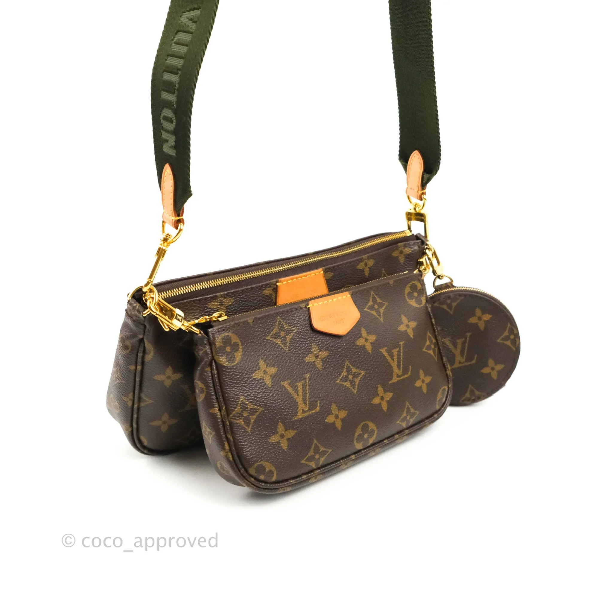Louis Vuitton Multi Pochette Accessories Khaki Monogram Canvas