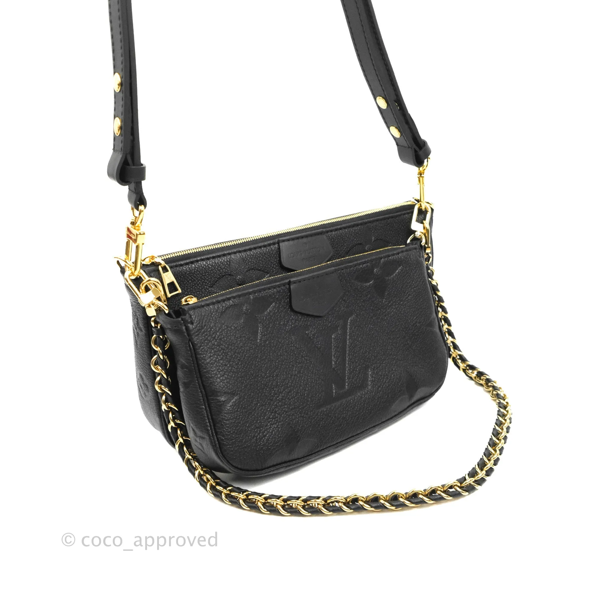 Louis Vuitton Multi Pochette Accessories Monogram Empreinte Black