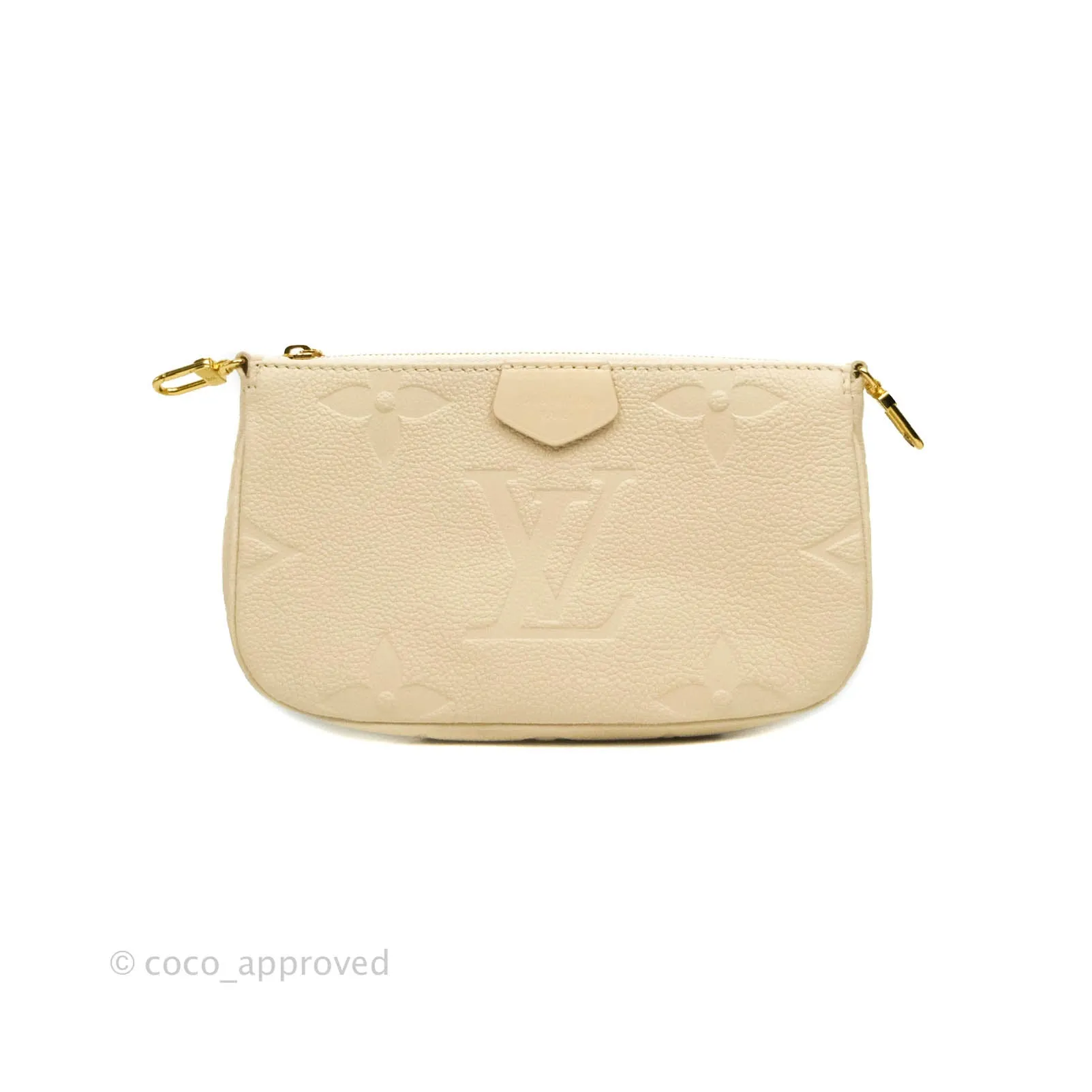 Louis Vuitton Multi Pochette Accessories Monogram Empreinte in Cream