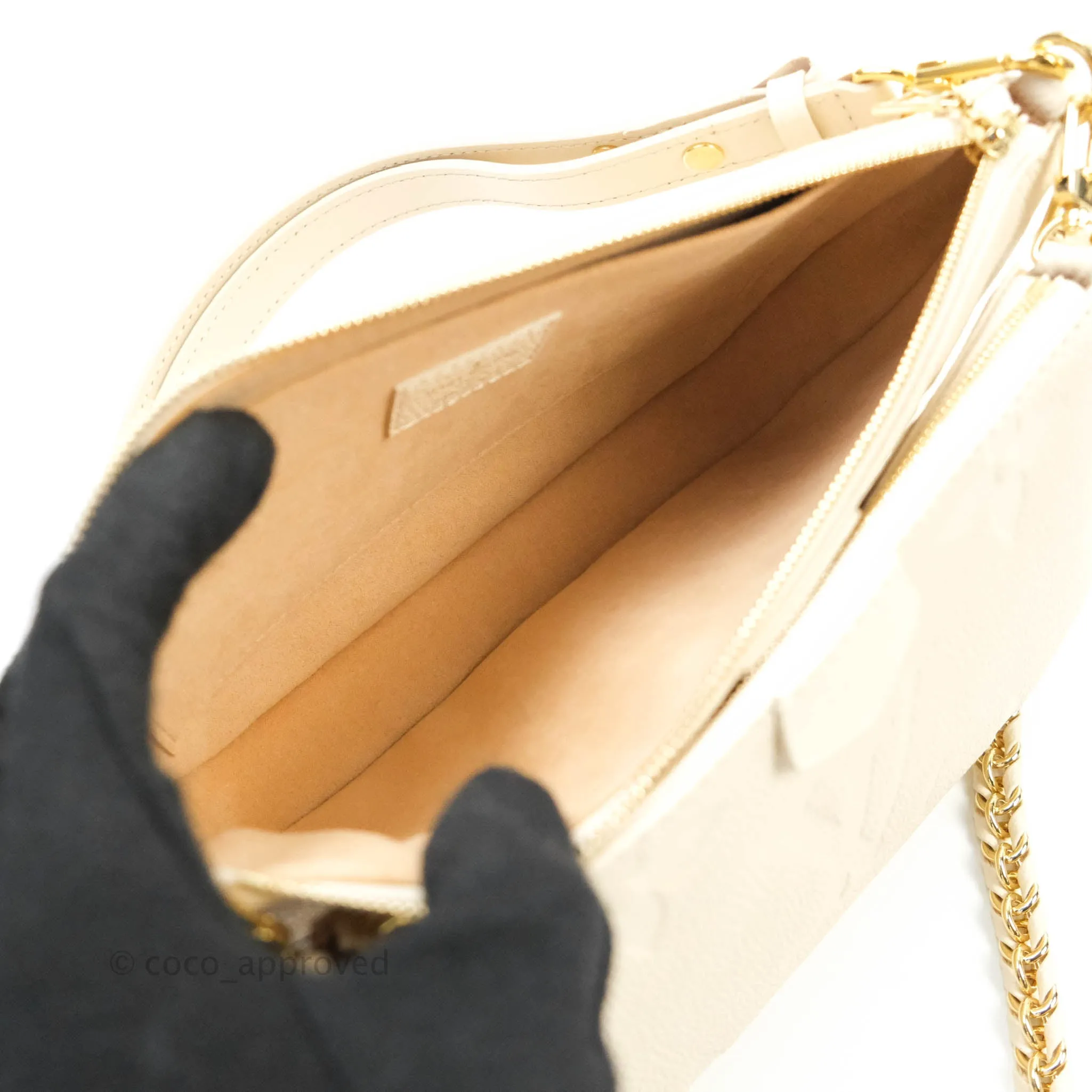 Louis Vuitton Multi Pochette Accessories Monogram Empreinte in Cream