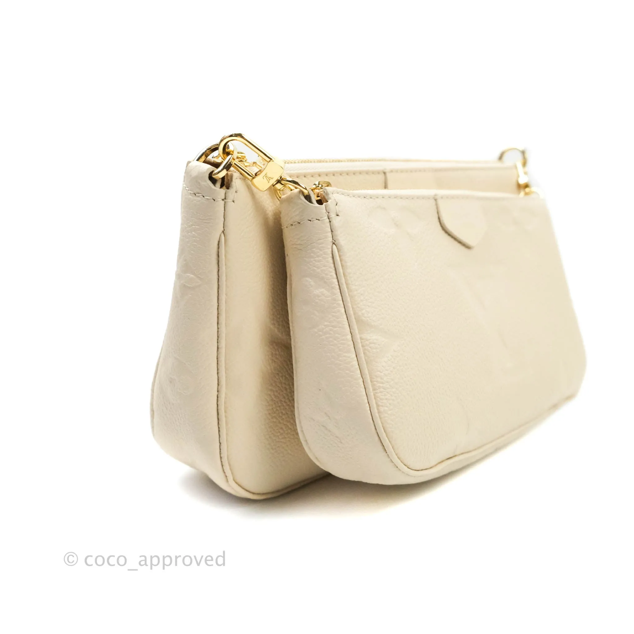 Louis Vuitton Multi Pochette Accessories Monogram Empreinte in Cream