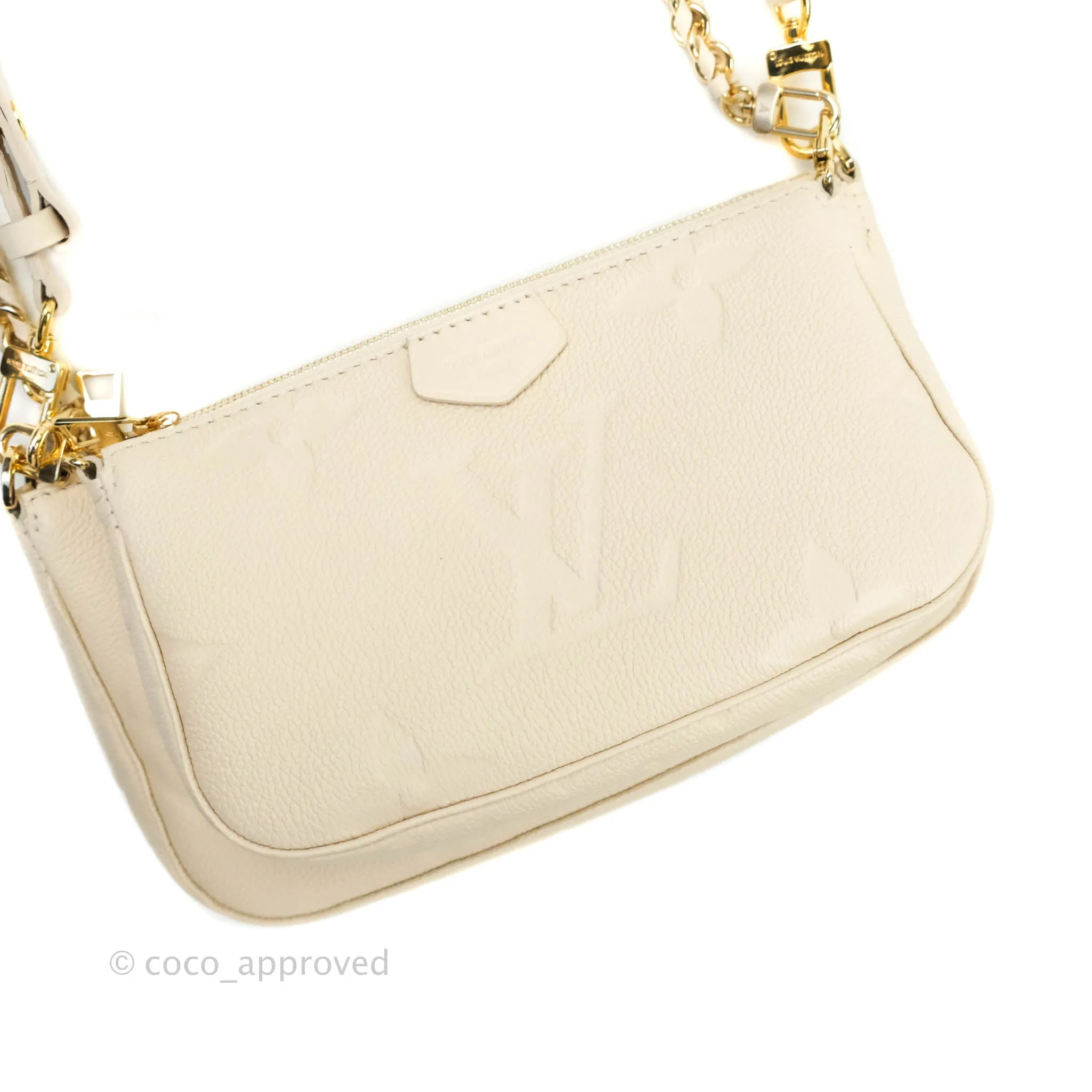 Louis Vuitton Multi Pochette Accessories Monogram Empreinte in Cream