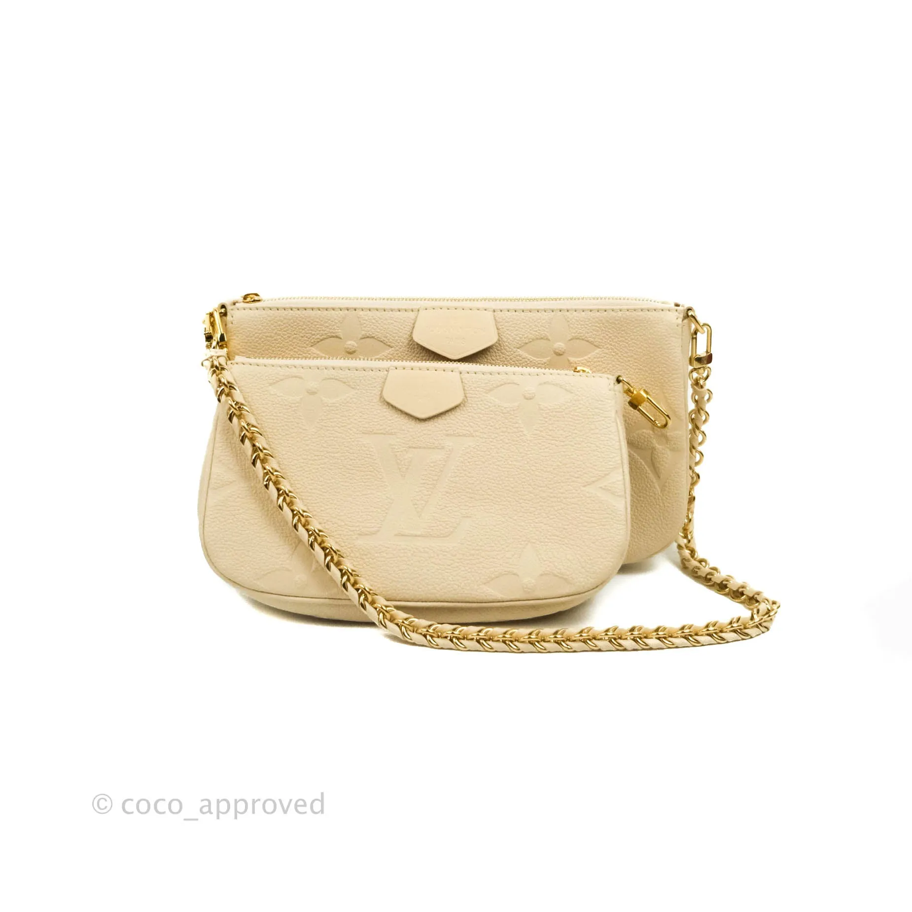Louis Vuitton Multi Pochette Accessories Monogram Empreinte in Cream