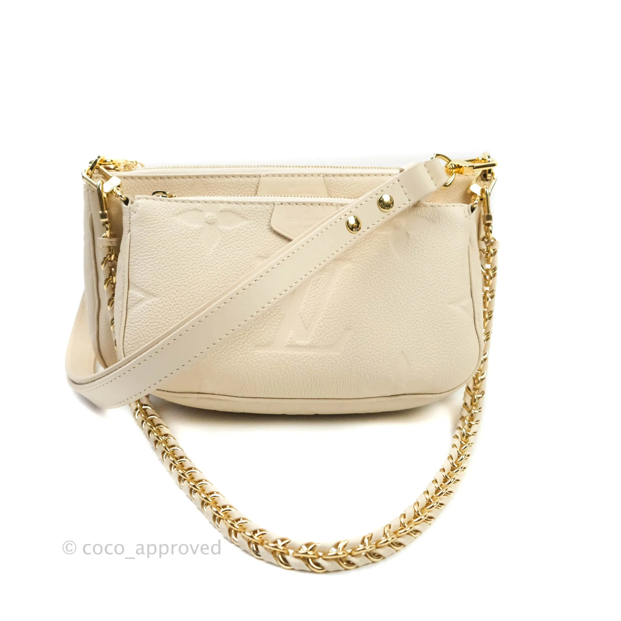 Louis Vuitton Multi Pochette Accessories Monogram Empreinte in Cream