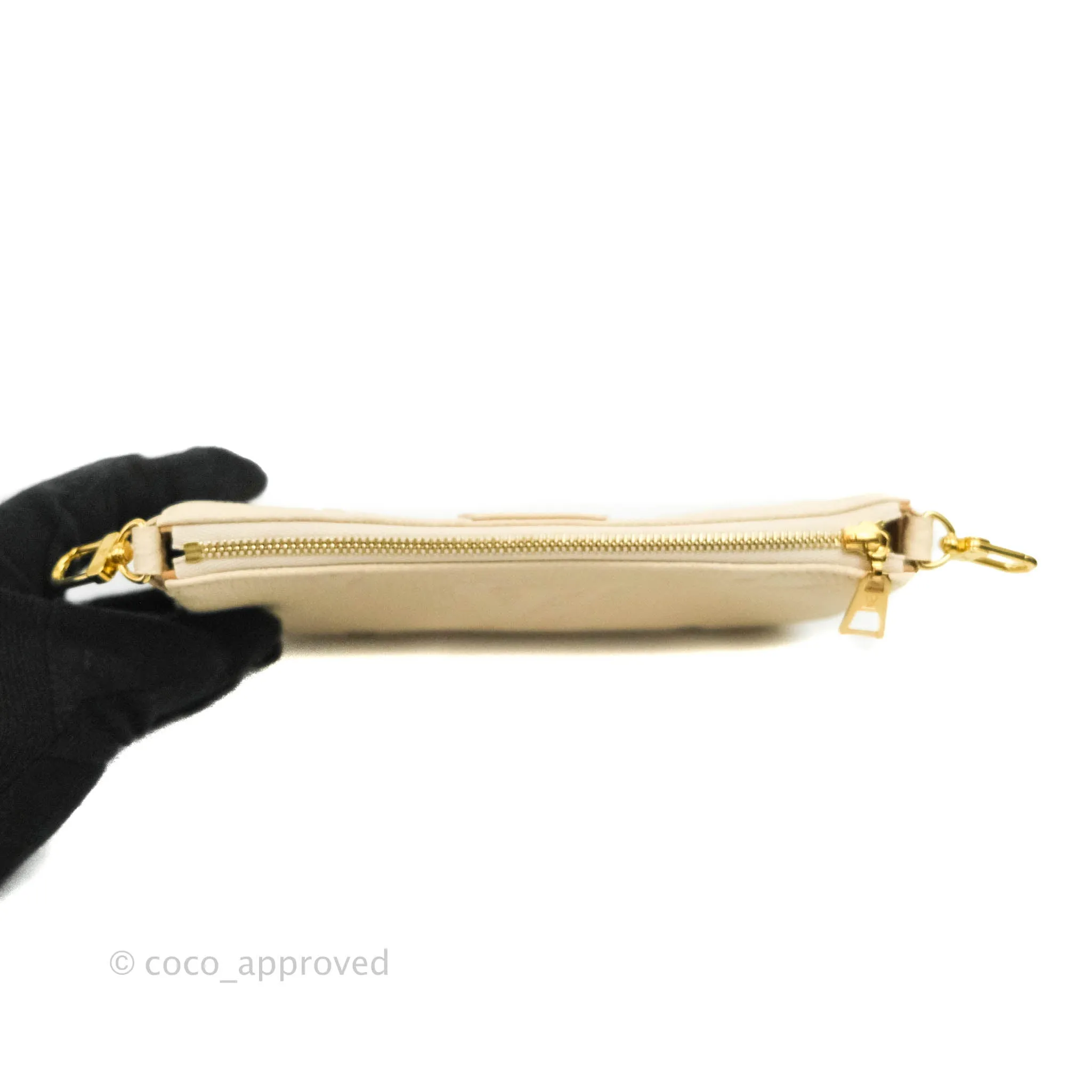 Louis Vuitton Multi Pochette Accessories Monogram Empreinte in Cream