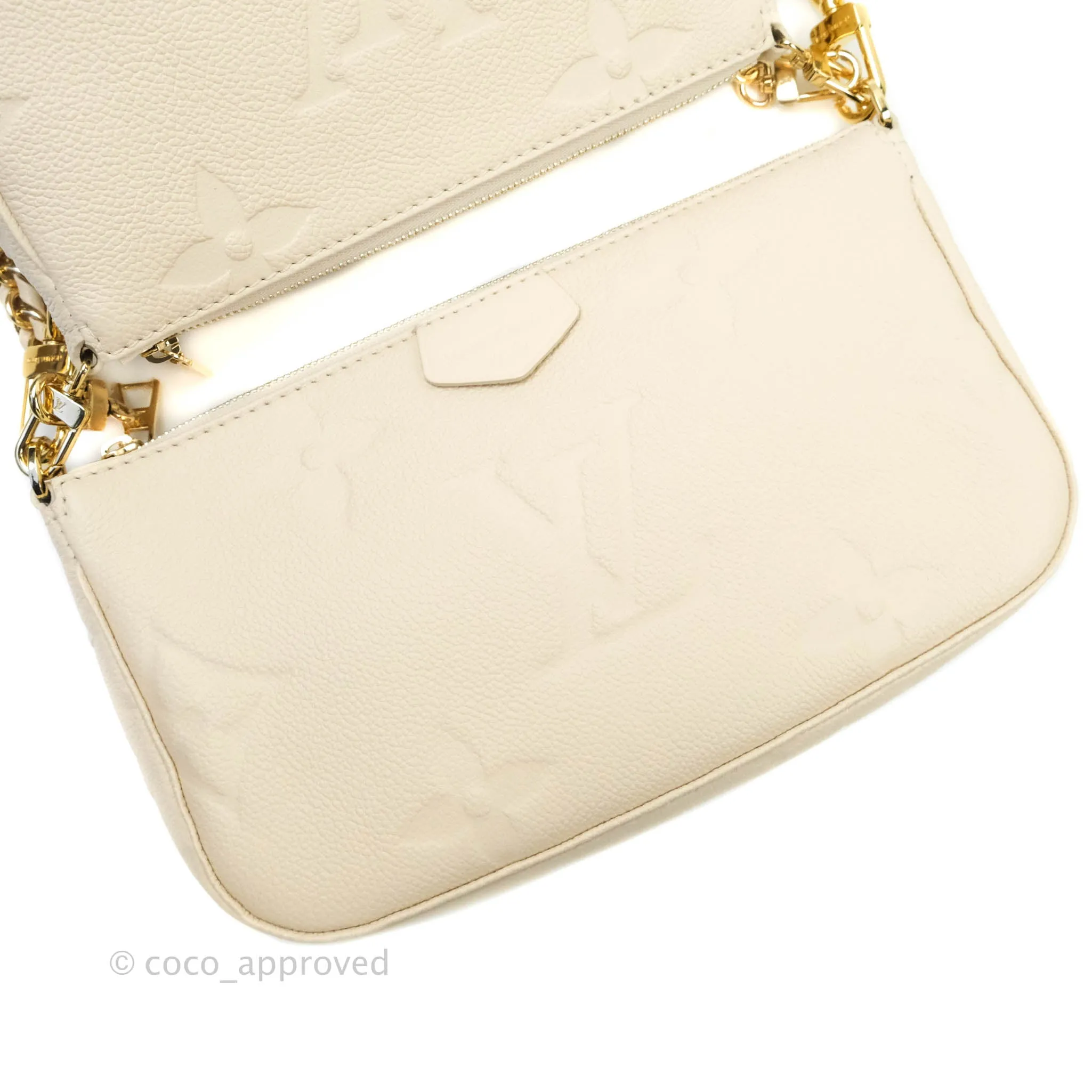 Louis Vuitton Multi Pochette Accessories Monogram Empreinte in Cream