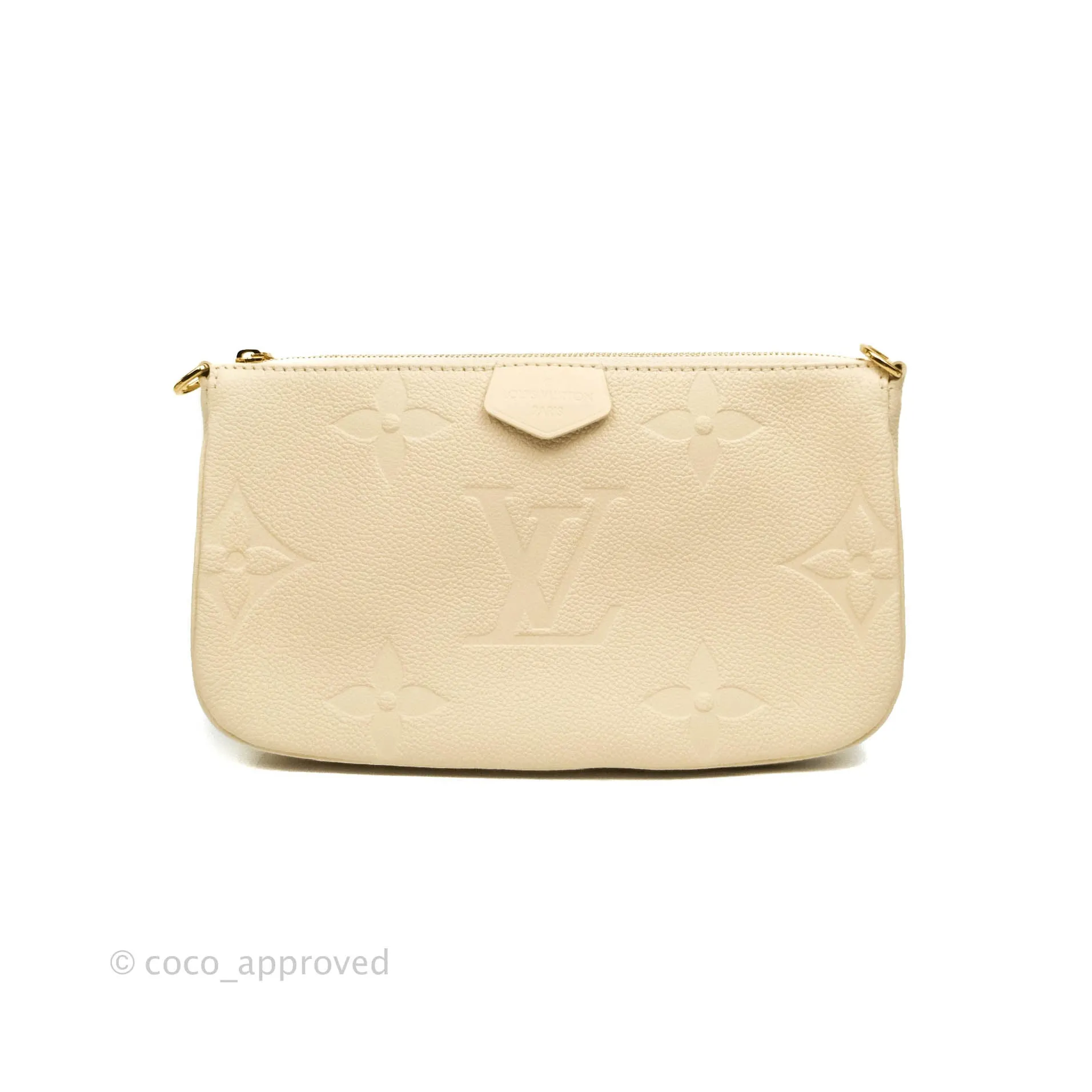 Louis Vuitton Multi Pochette Accessories Monogram Empreinte in Cream