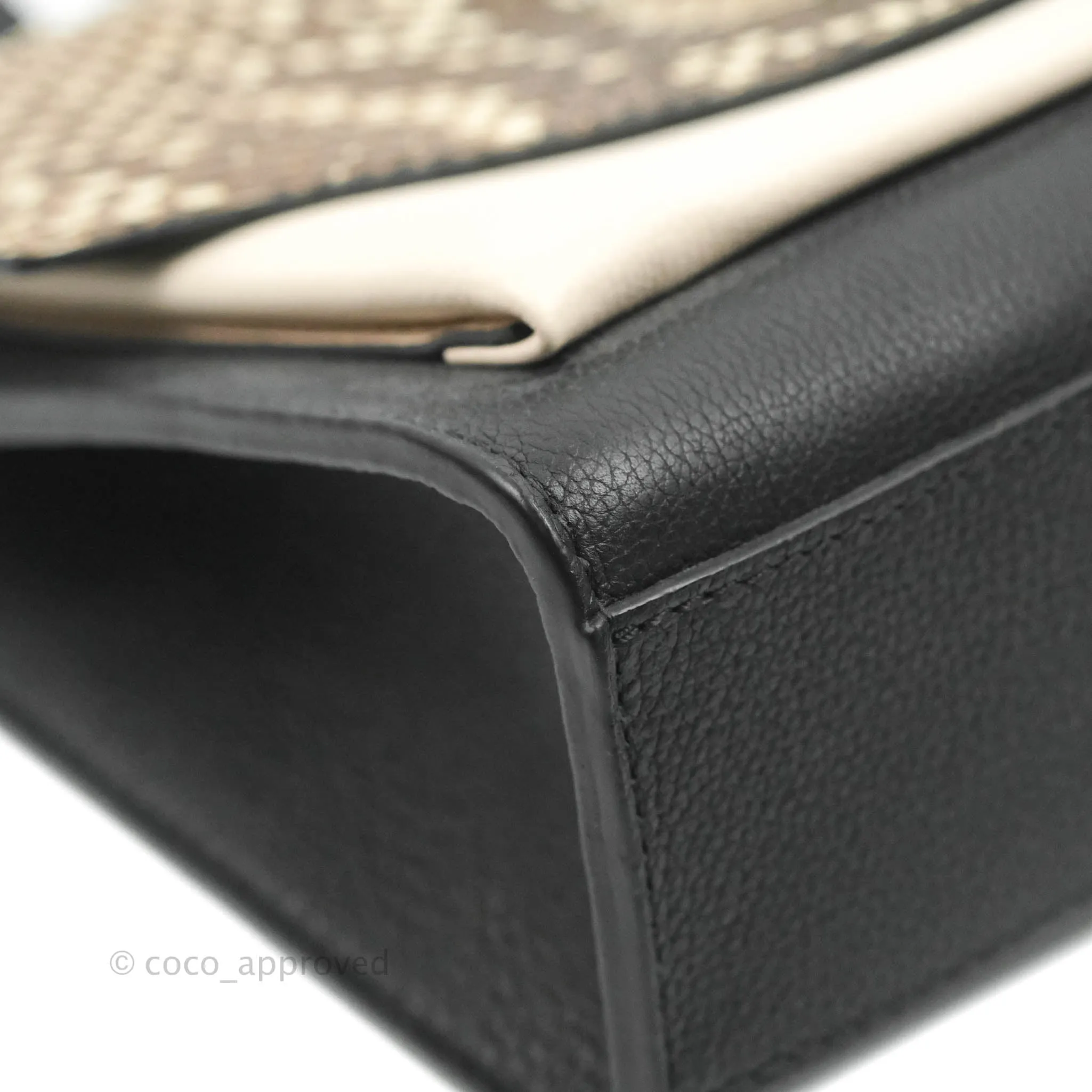 Louis Vuitton  My Lockme Chain Bag BB Black Brown Python Calfskin