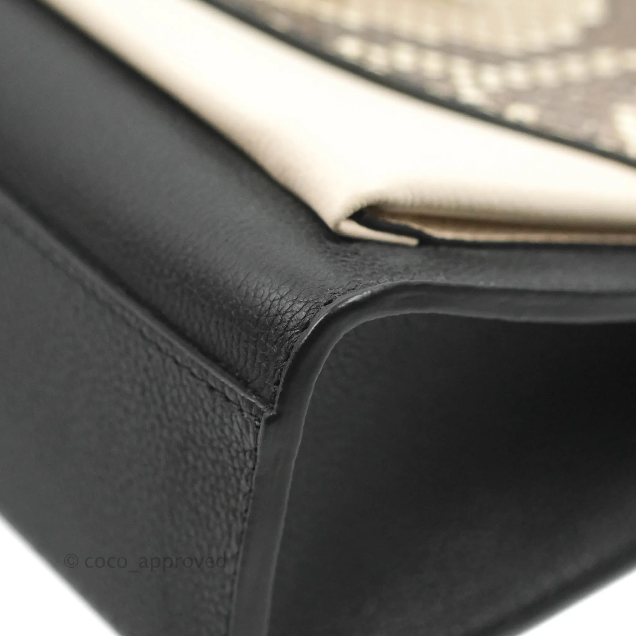 Louis Vuitton  My Lockme Chain Bag BB Black Brown Python Calfskin