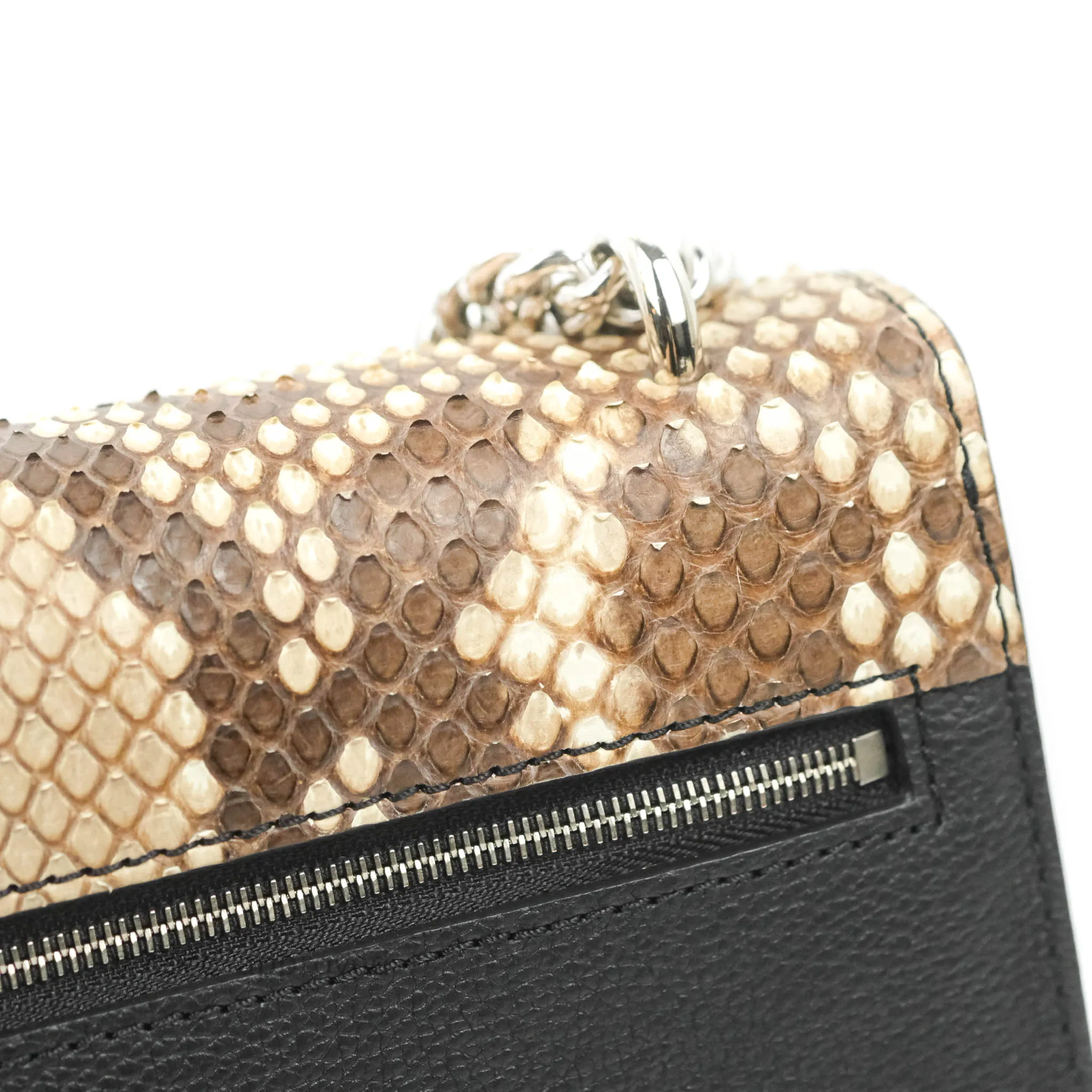 Louis Vuitton  My Lockme Chain Bag BB Black Brown Python Calfskin