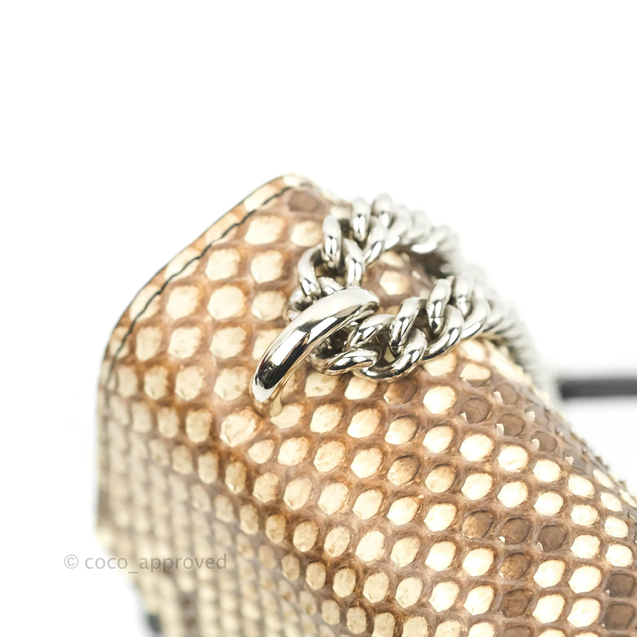 Louis Vuitton  My Lockme Chain Bag BB Black Brown Python Calfskin