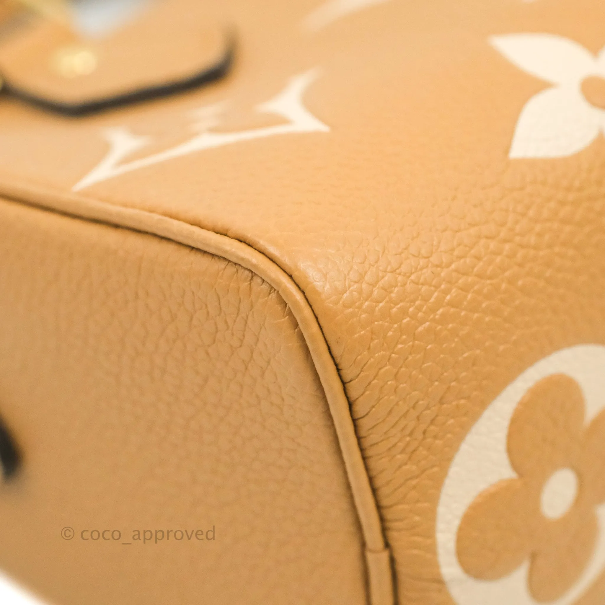 Louis Vuitton Nano Speedy Monogram Canvas Arizona Beige Gold Hardware